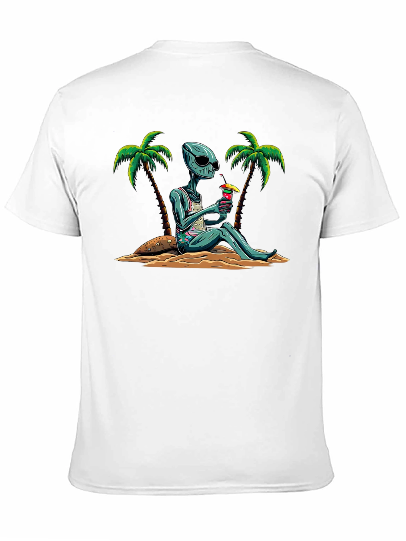 Alien Beach Cocktail Graphic T-Shirt