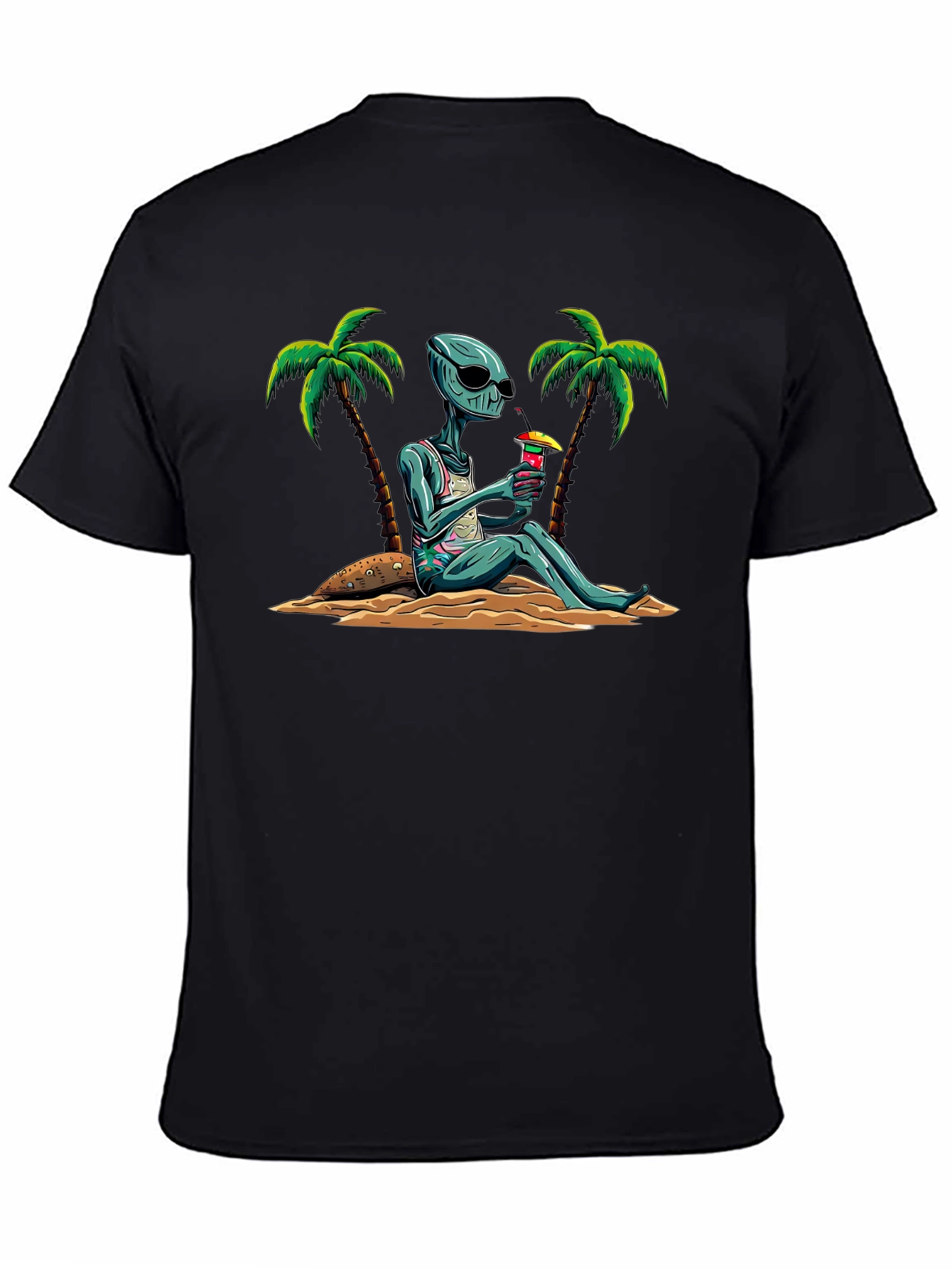 Alien Beach Cocktail Graphic T-Shirt