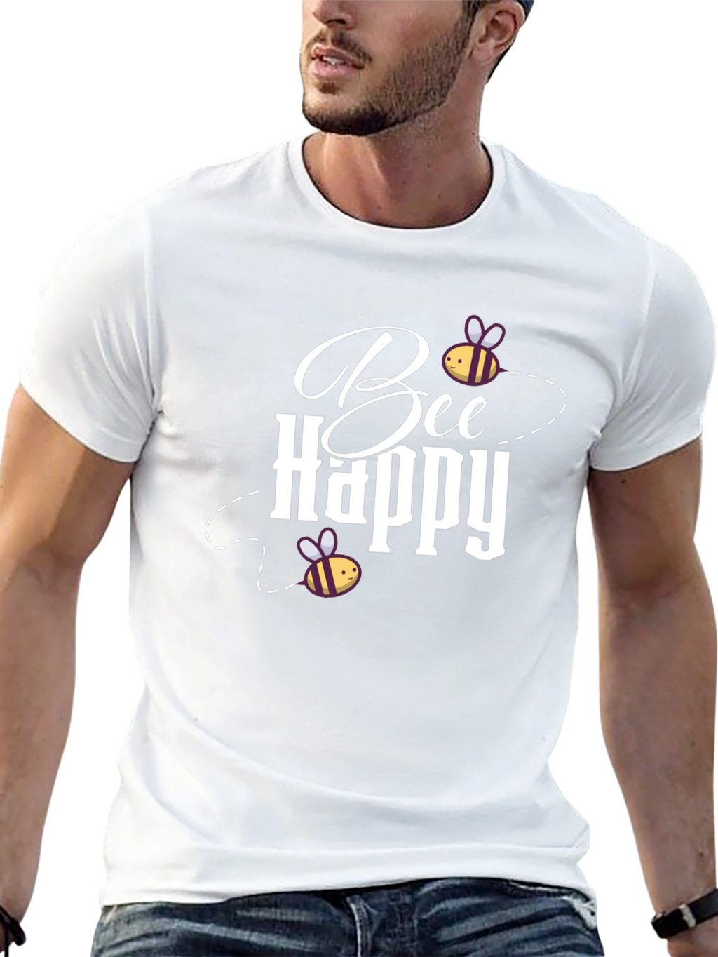 Bee Happy Graphic T-Shirt