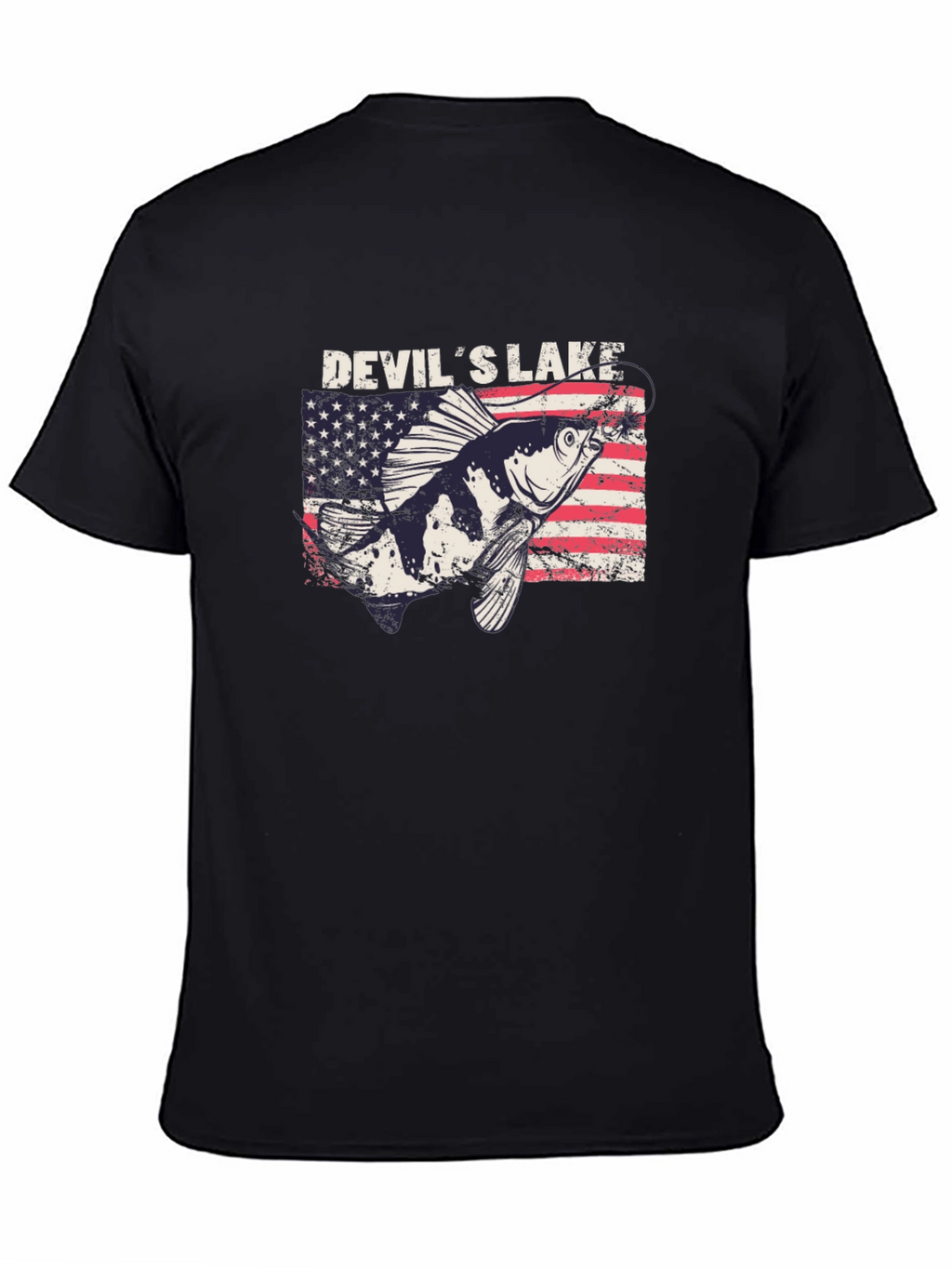 Devils Lake Fishing T-Shirt - Patriotic Angler Tee