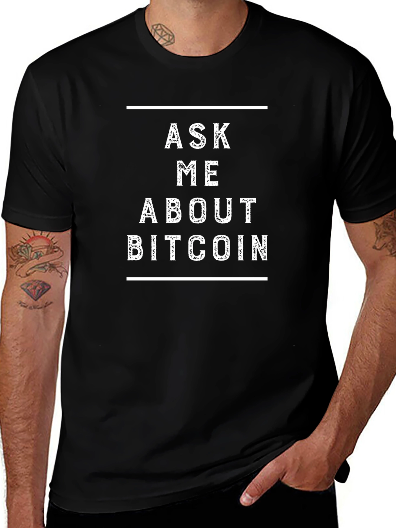 Ask Me About Bitcoin T-Shirt - Crypto Currency Tee
