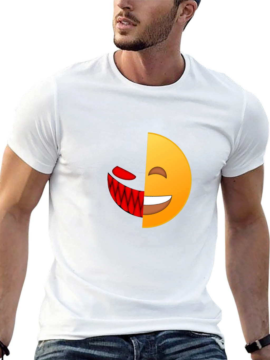 Evil Emoji Graphic T-Shirt - Mens Black Tee