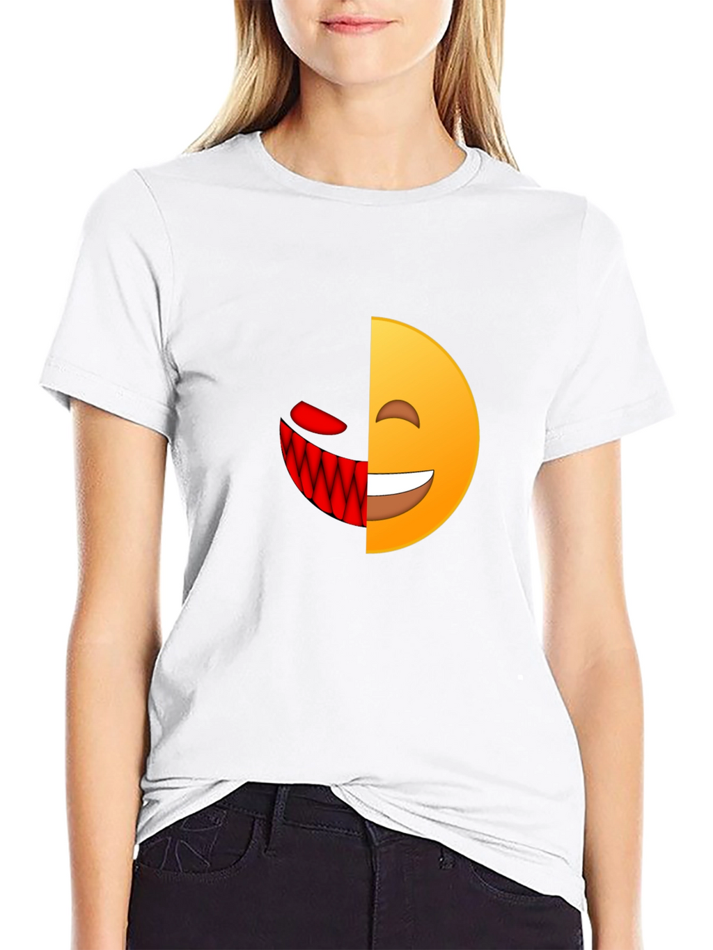 Evil Emoji Graphic T-Shirt - Mens Black Tee