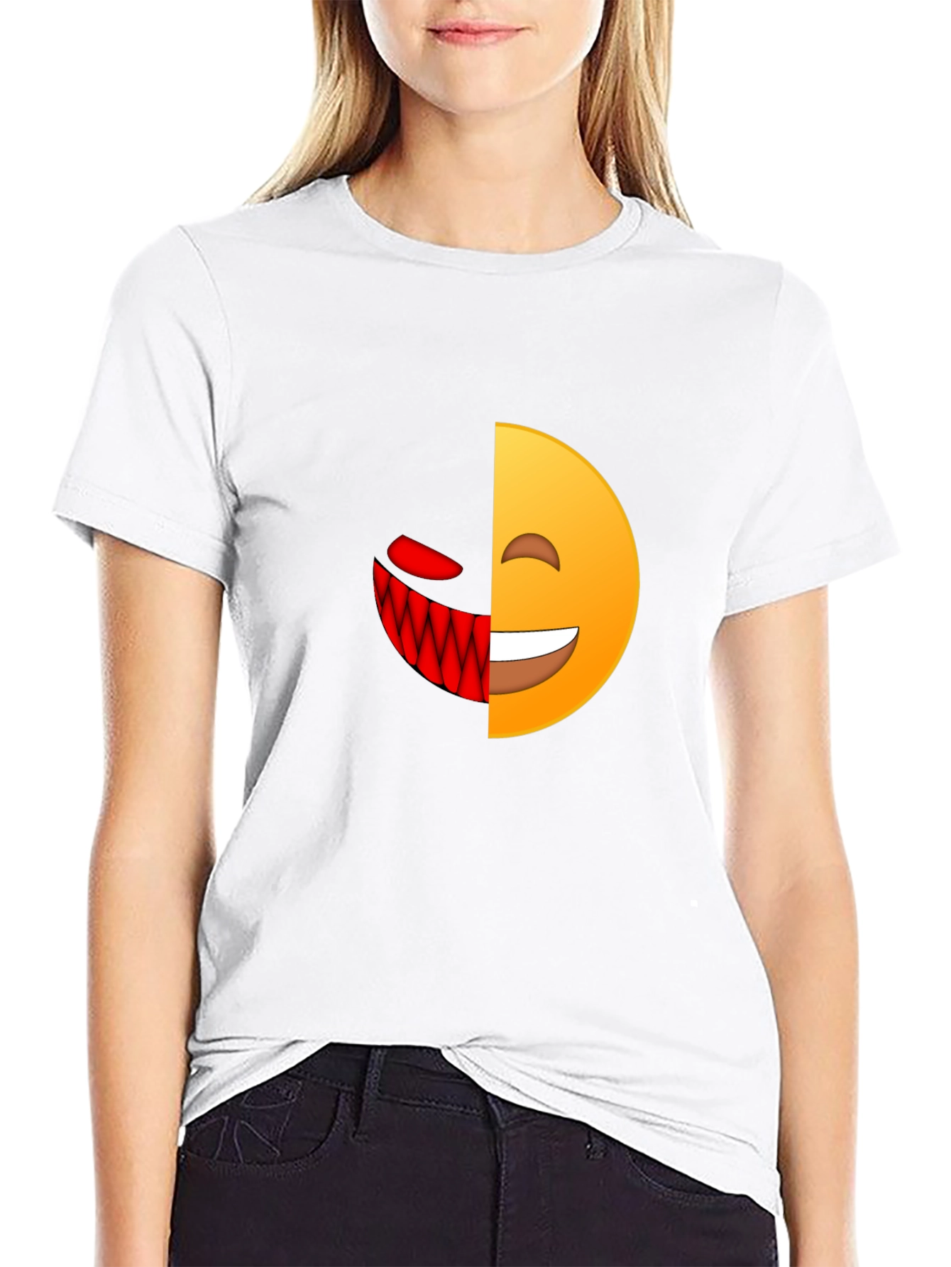 Evil Emoji Graphic T-Shirt - Mens Black Tee