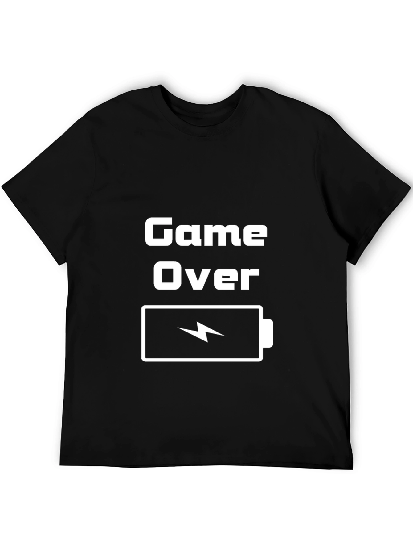 Game Over Low Battery Graphic Tee - Gamer Shirt