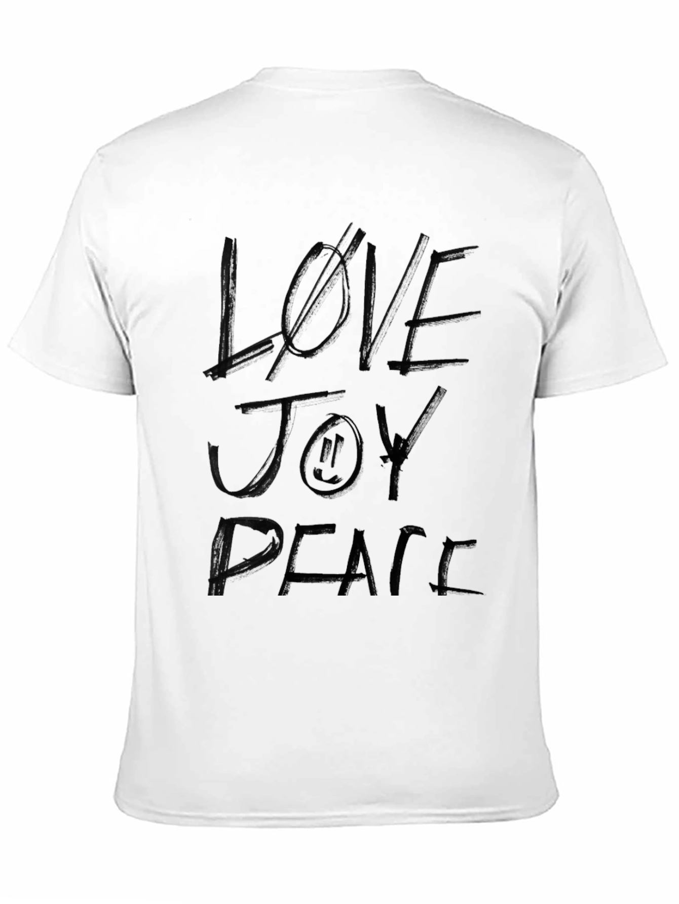 Love Joy Peace Mens Black Graphic Tee