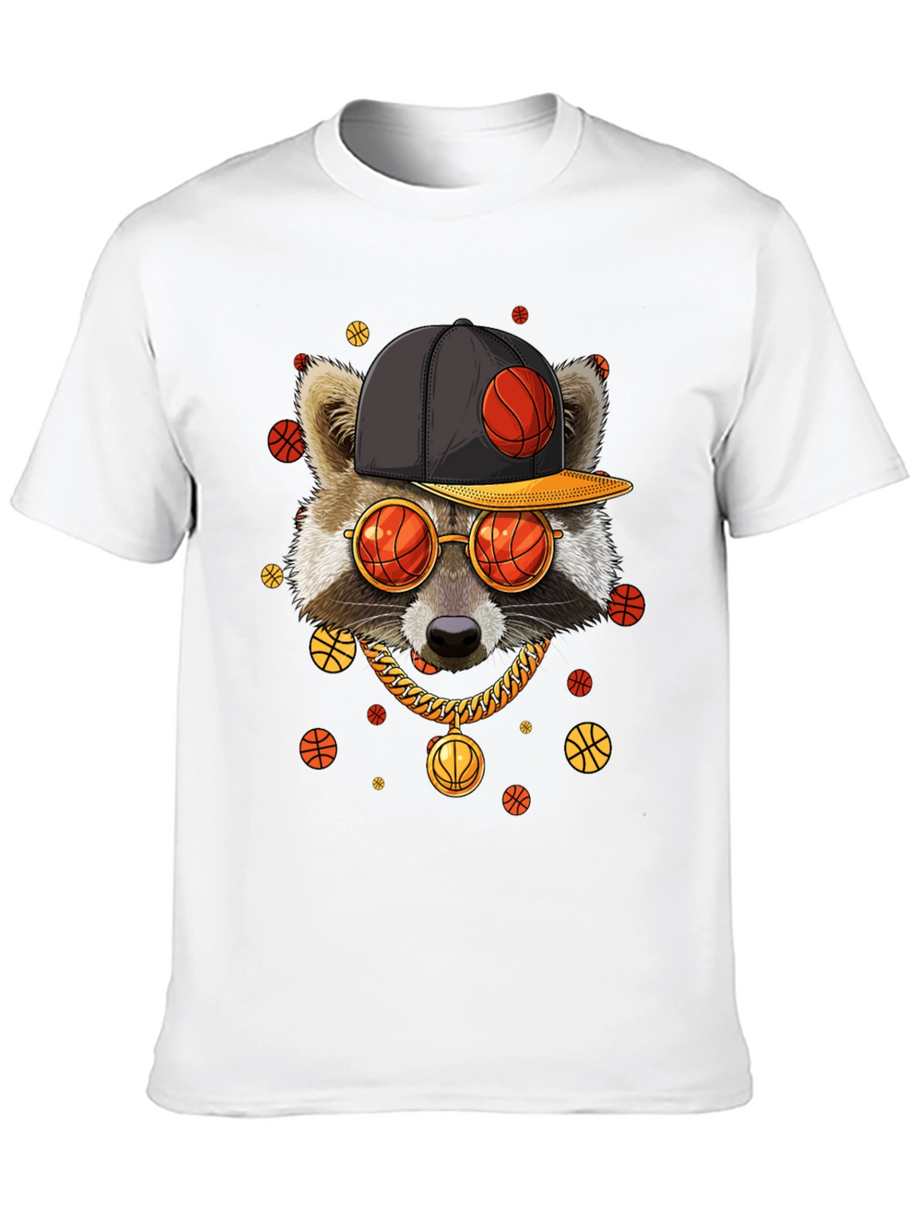 Cool Raccoon Basketball T-Shirt