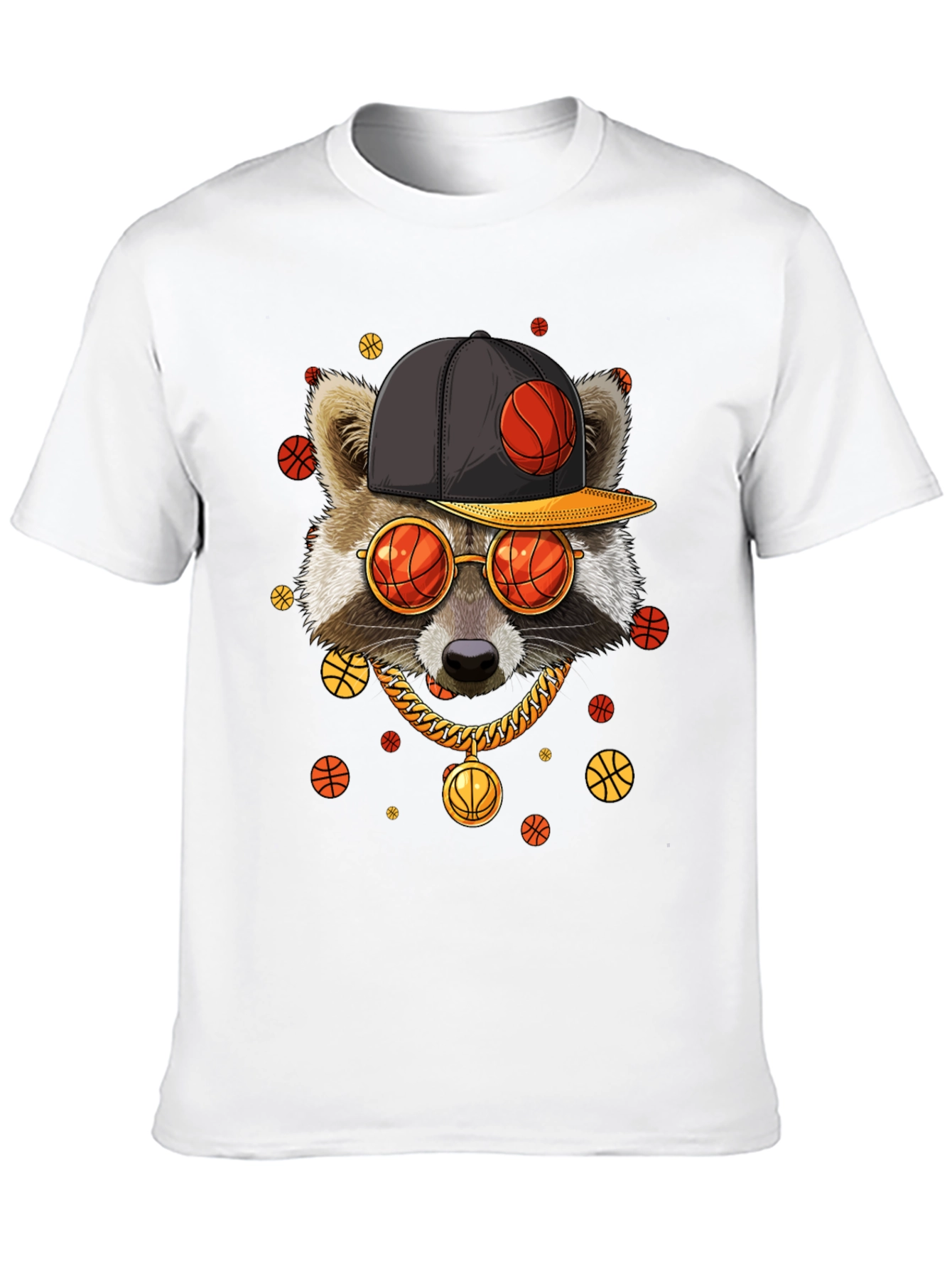Cool Raccoon Basketball T-Shirt