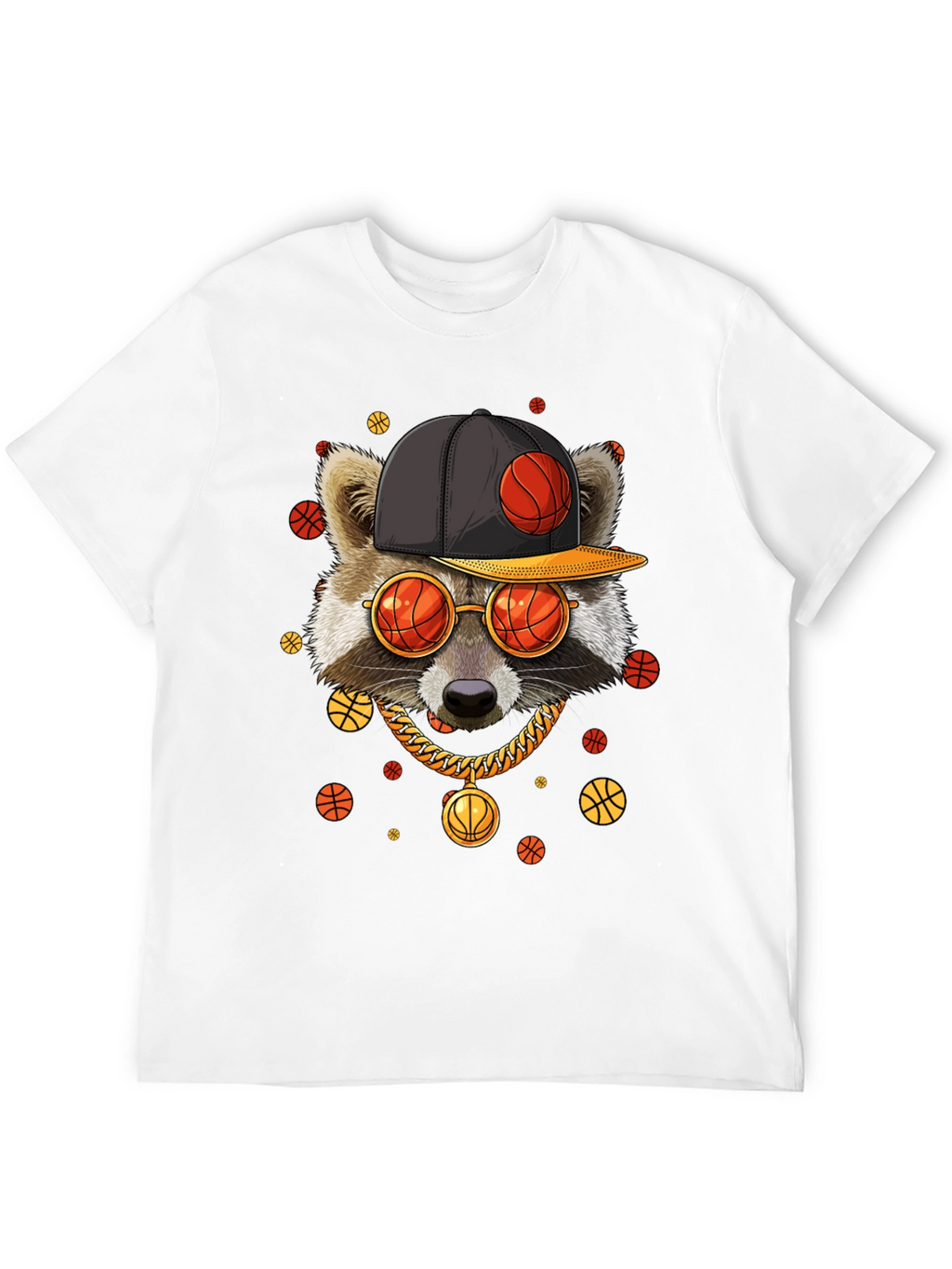 Cool Raccoon Basketball T-Shirt