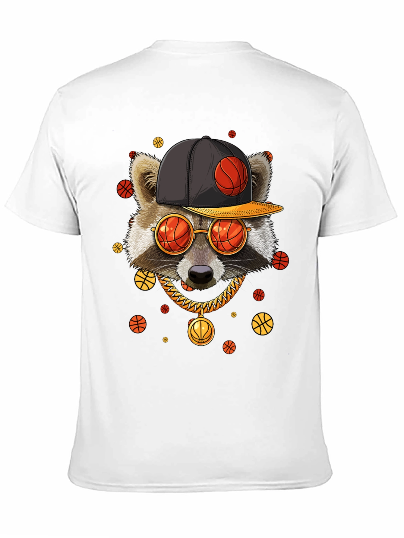 Cool Raccoon Basketball T-Shirt