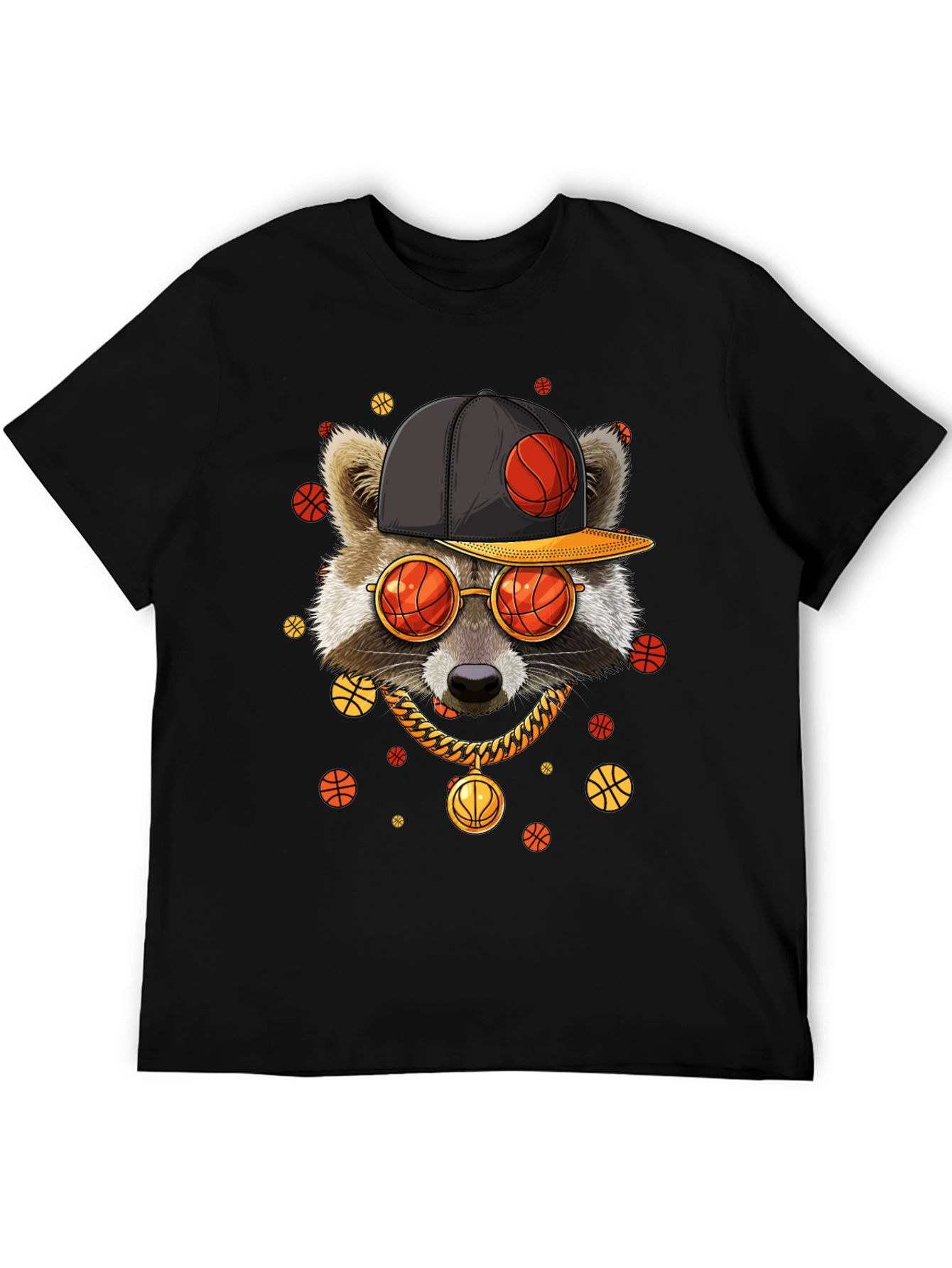 Cool Raccoon Basketball T-Shirt