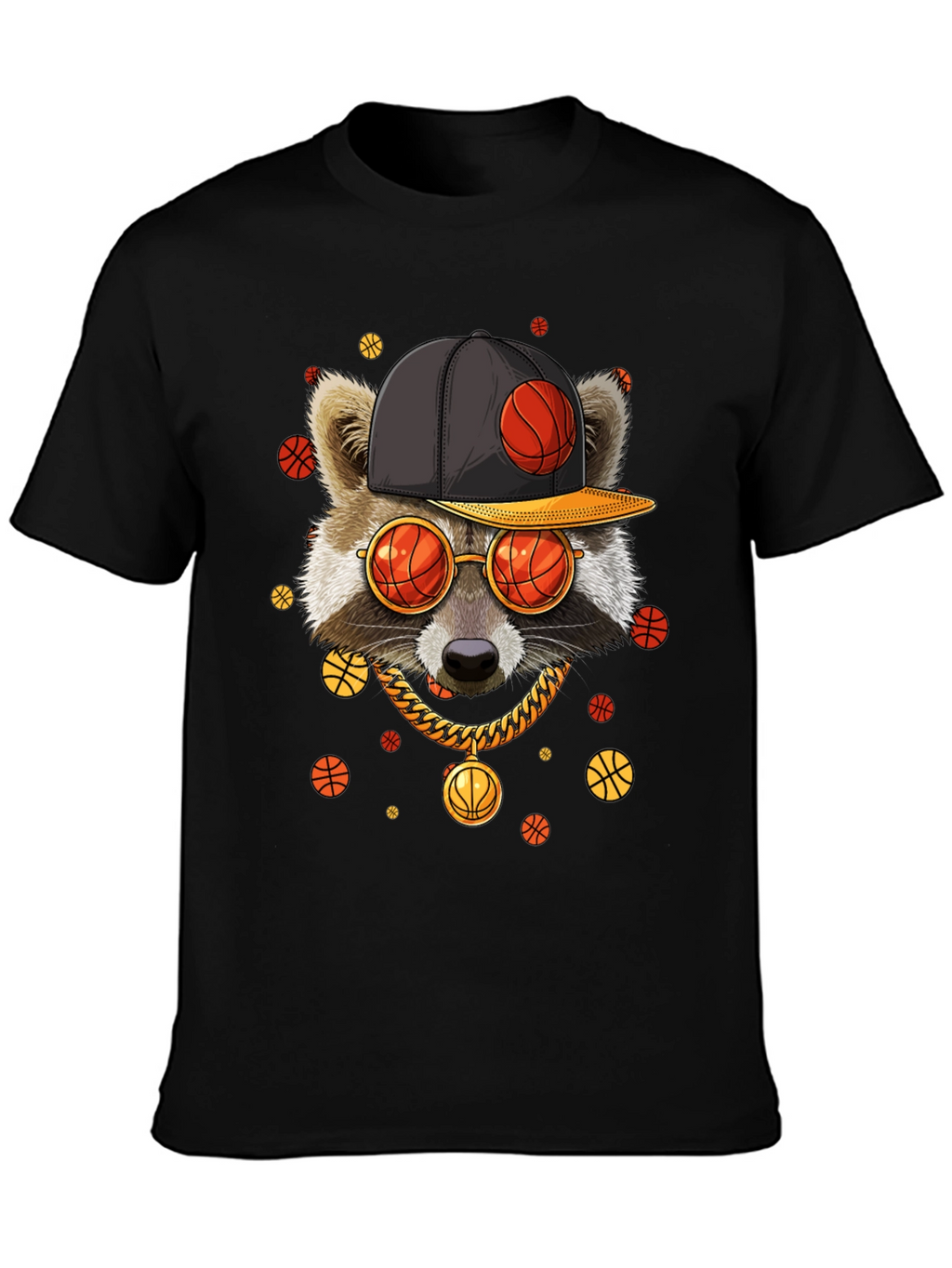 Cool Raccoon Basketball T-Shirt