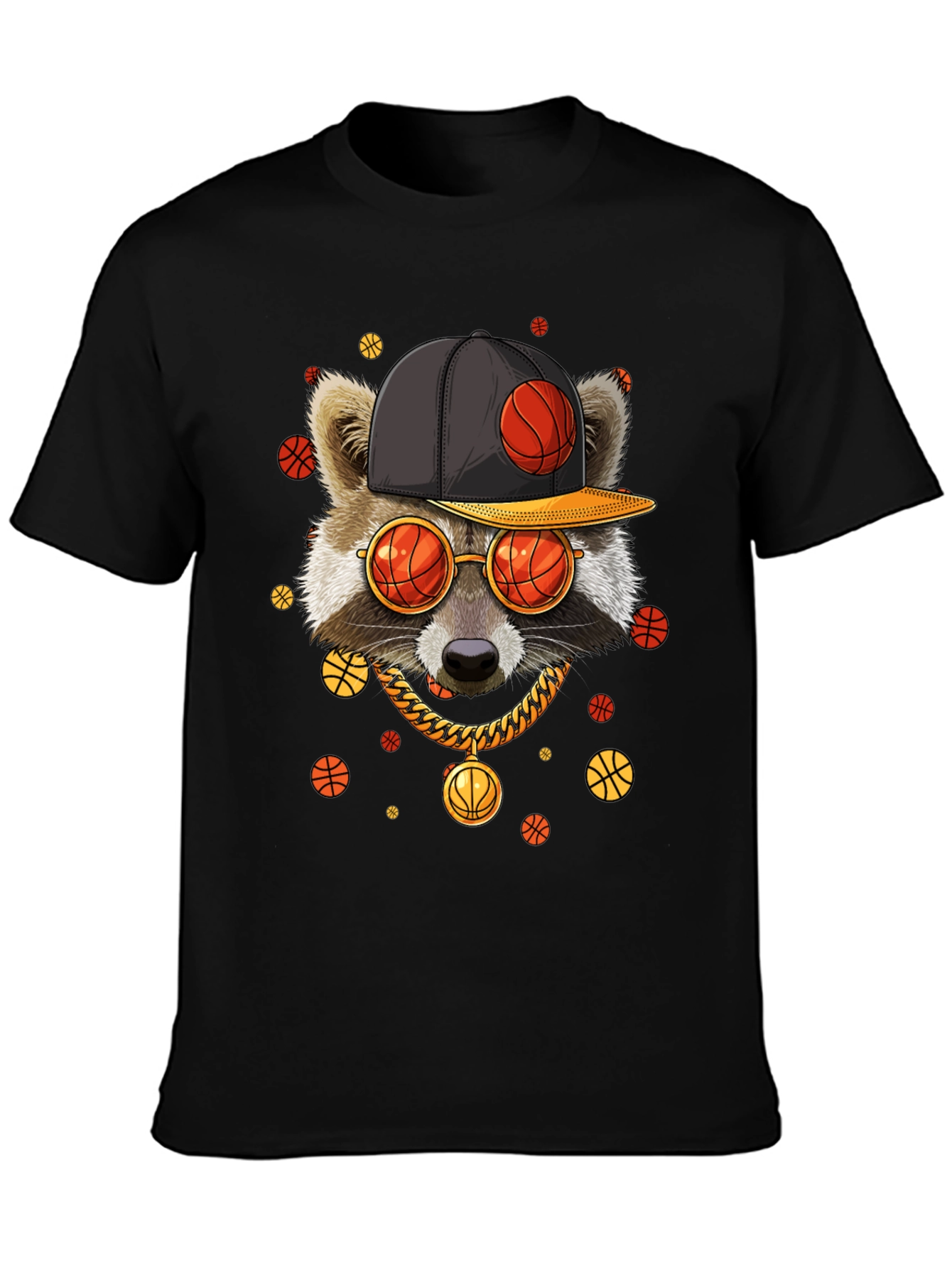 Cool Raccoon Basketball T-Shirt