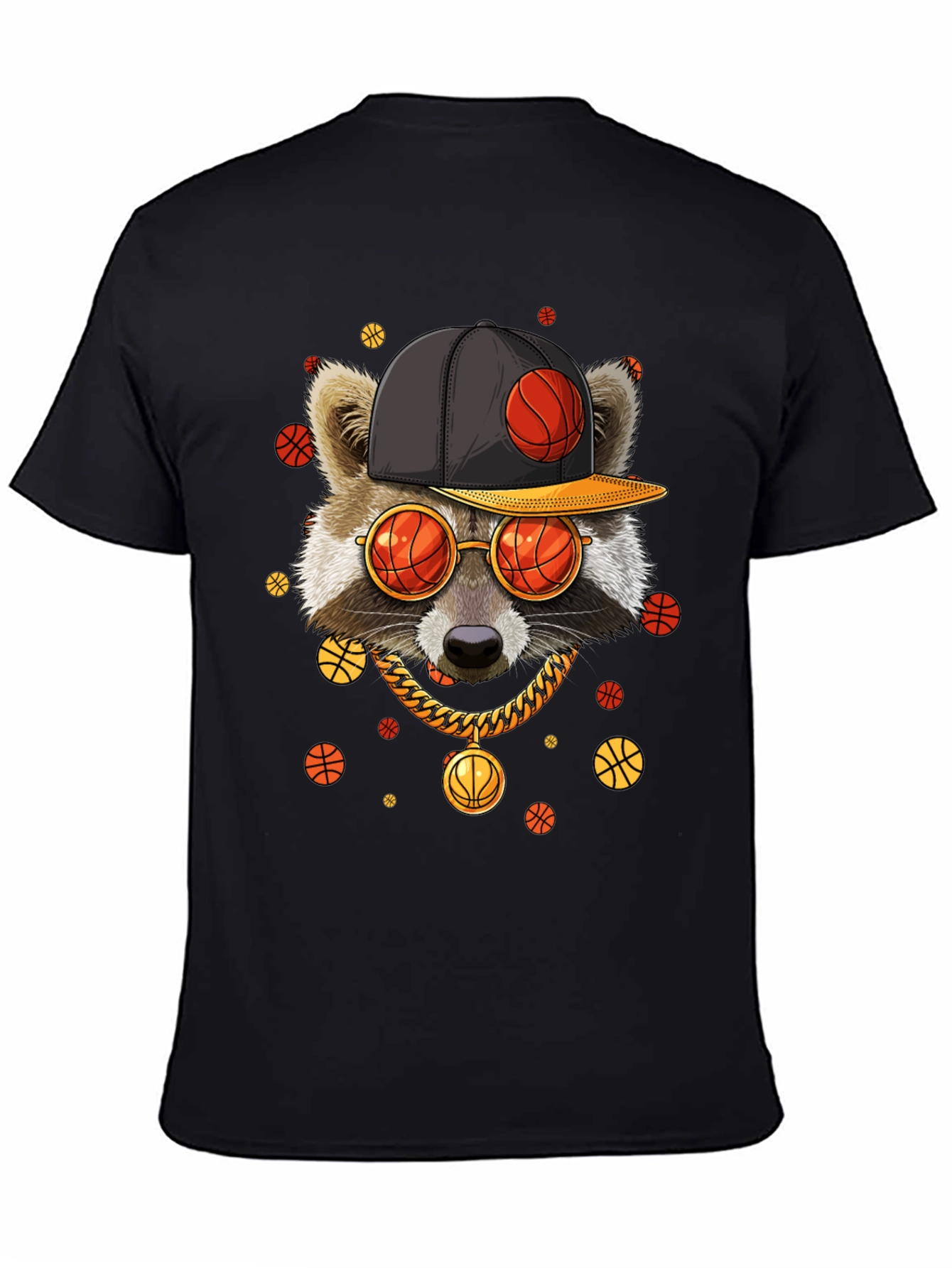 Cool Raccoon Basketball T-Shirt