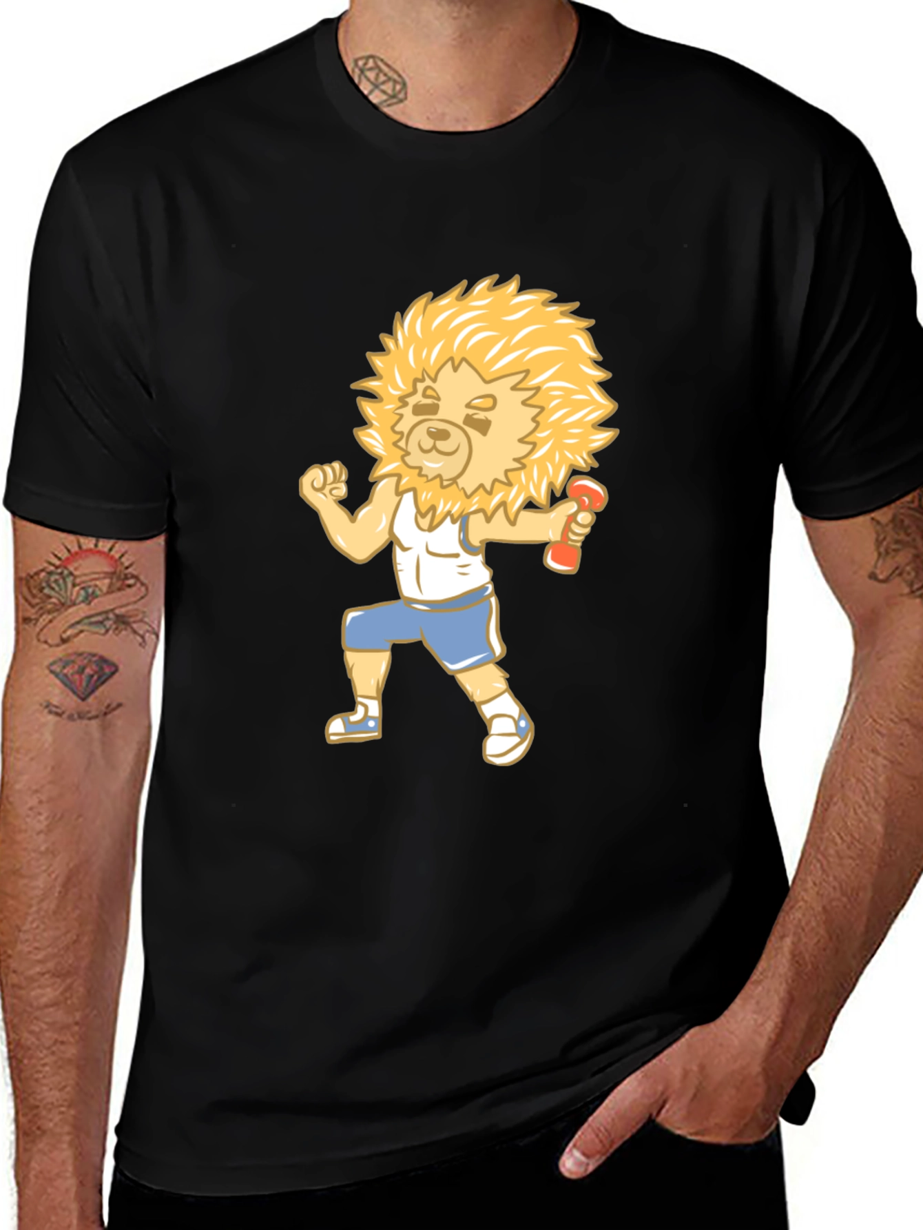 Lion Fitness Black T-Shirt