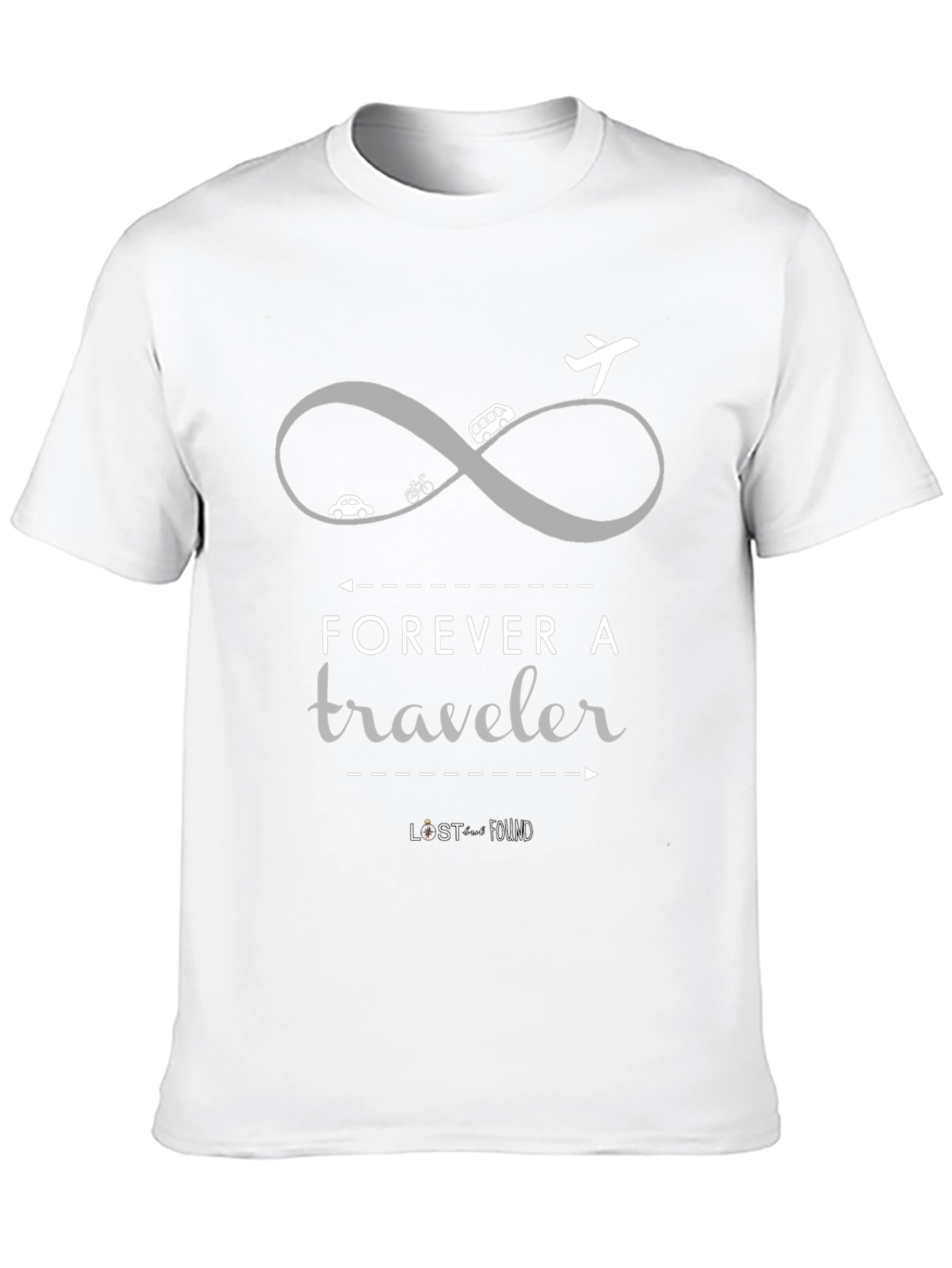 Forever A Traveler Graphic Tee - Black