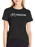 Freedom Bicycle T-Shirt - Black Cotton Tee