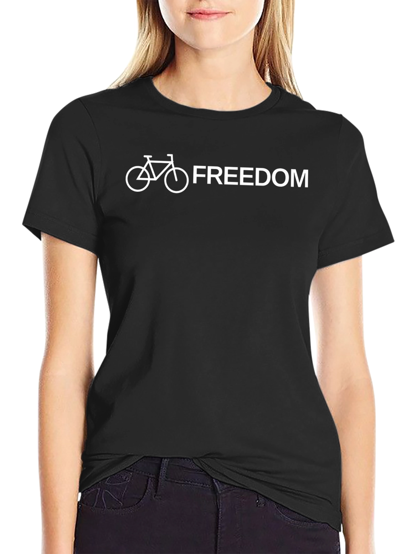 Freedom Bicycle T-Shirt - Black Cotton Tee