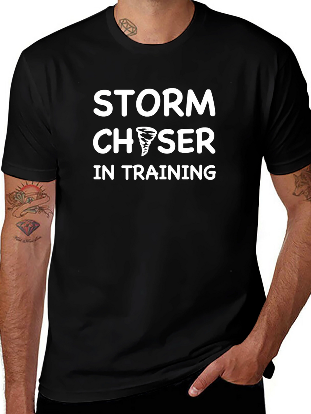 Storm Chaser in Training Black T-Shirt