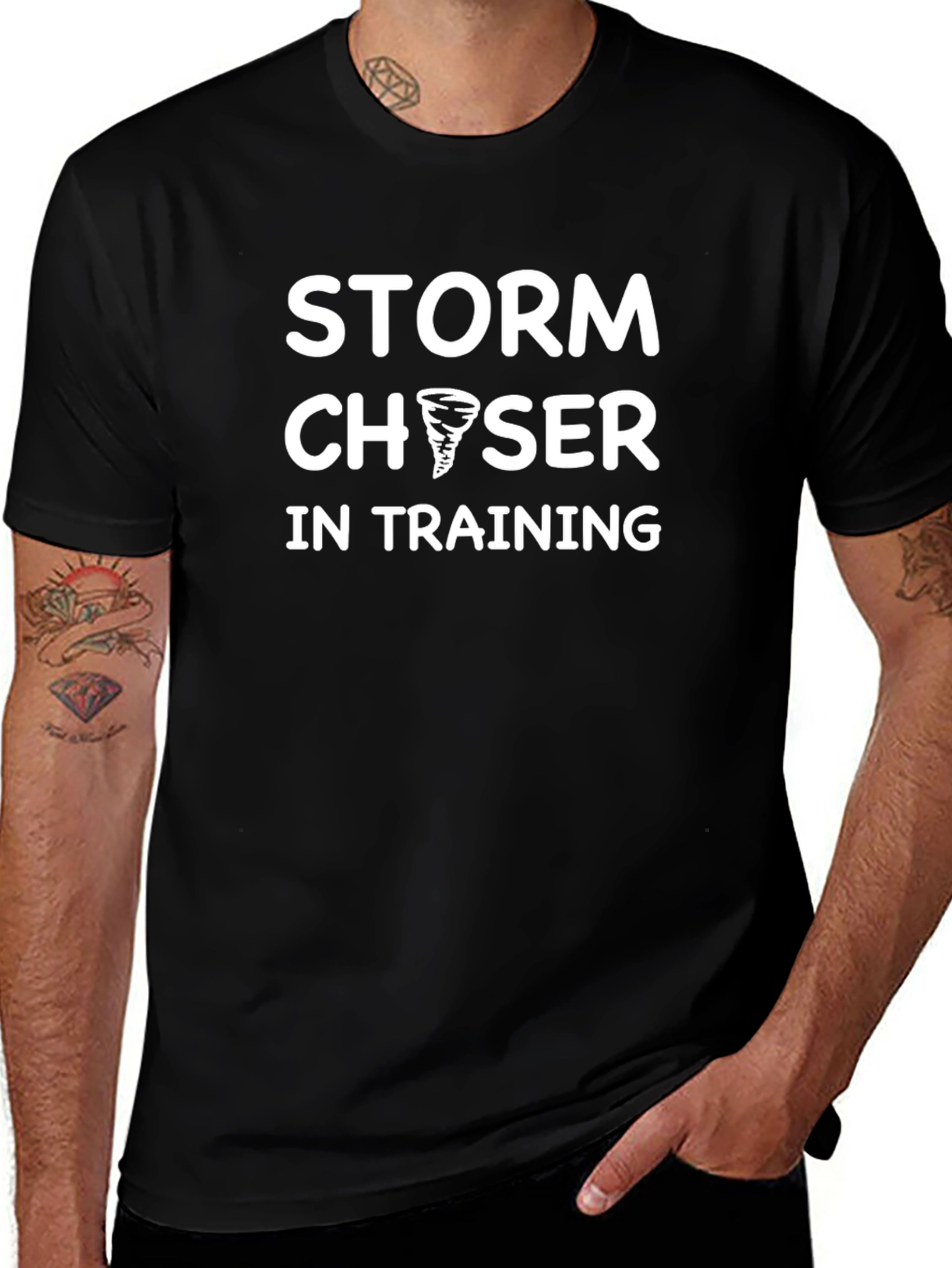 Storm Chaser in Training Black T-Shirt
