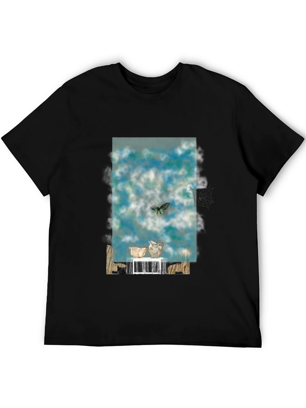 Artistic Butterfly & Pottery Design T-Shirt