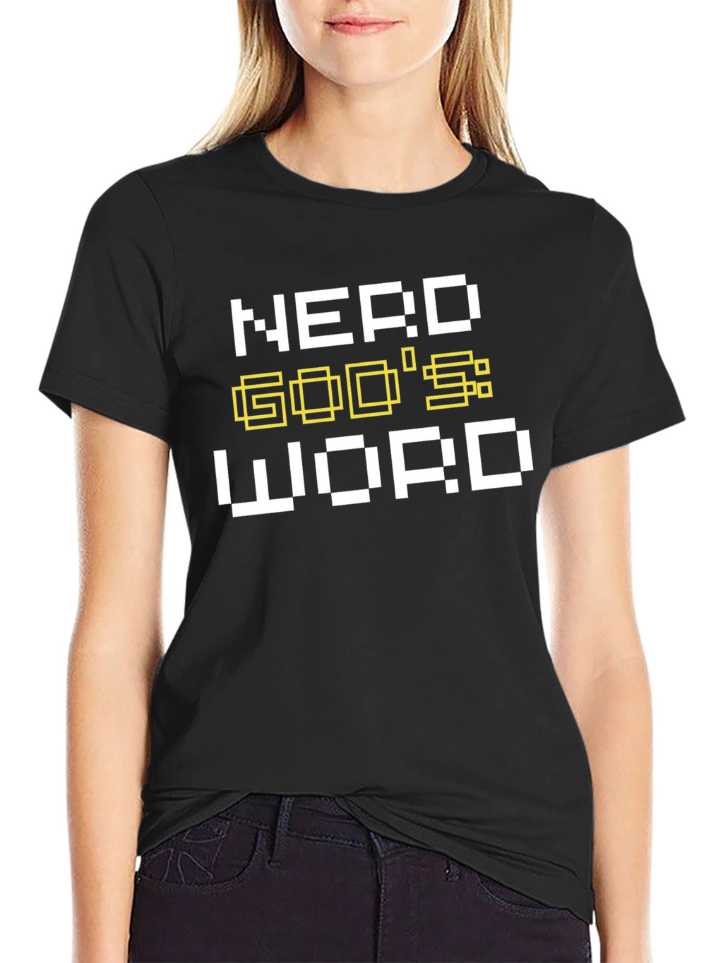 Nerd Gods Word Black Graphic T-Shirt
