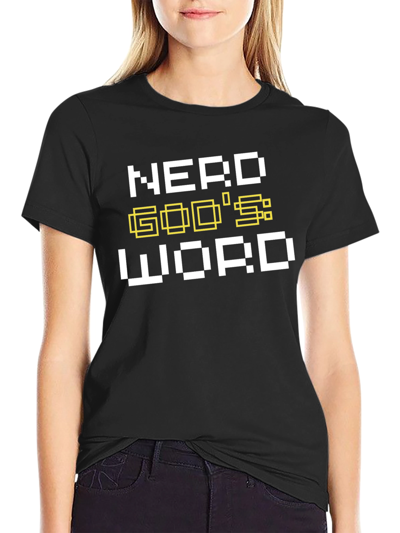 Nerd Gods Word Black Graphic T-Shirt