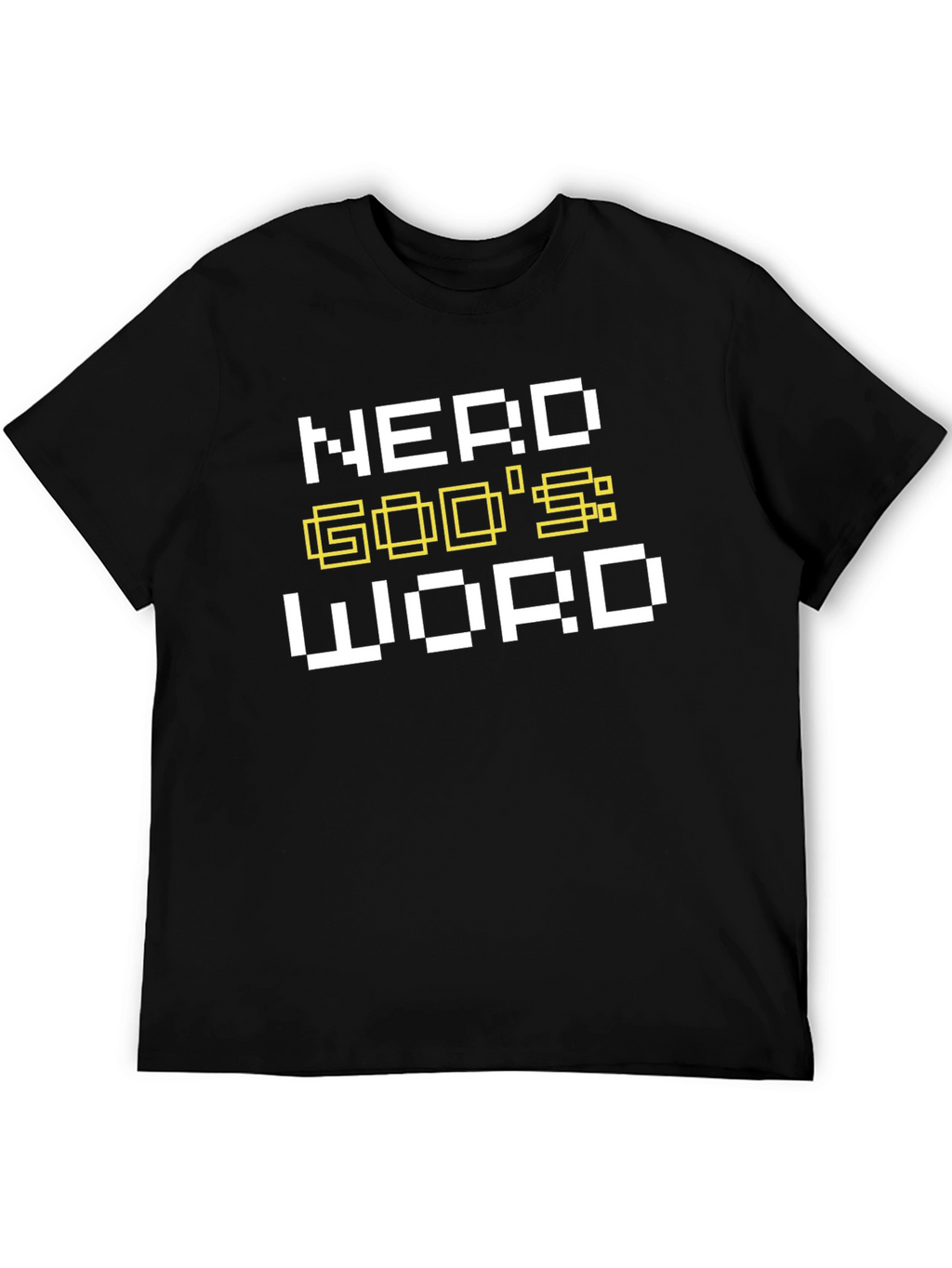 Nerd Gods Word Black Graphic T-Shirt