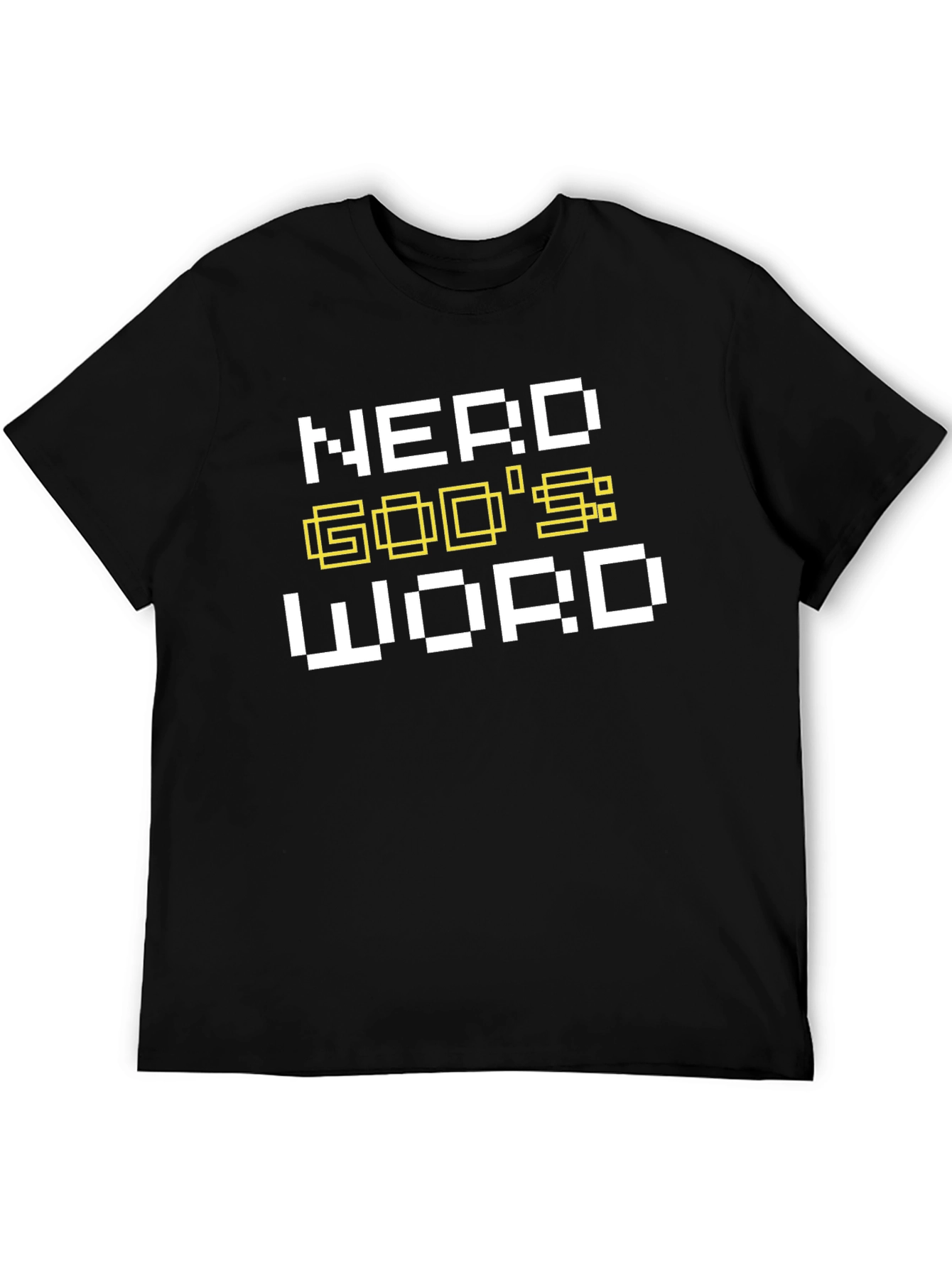 Nerd Gods Word Black Graphic T-Shirt