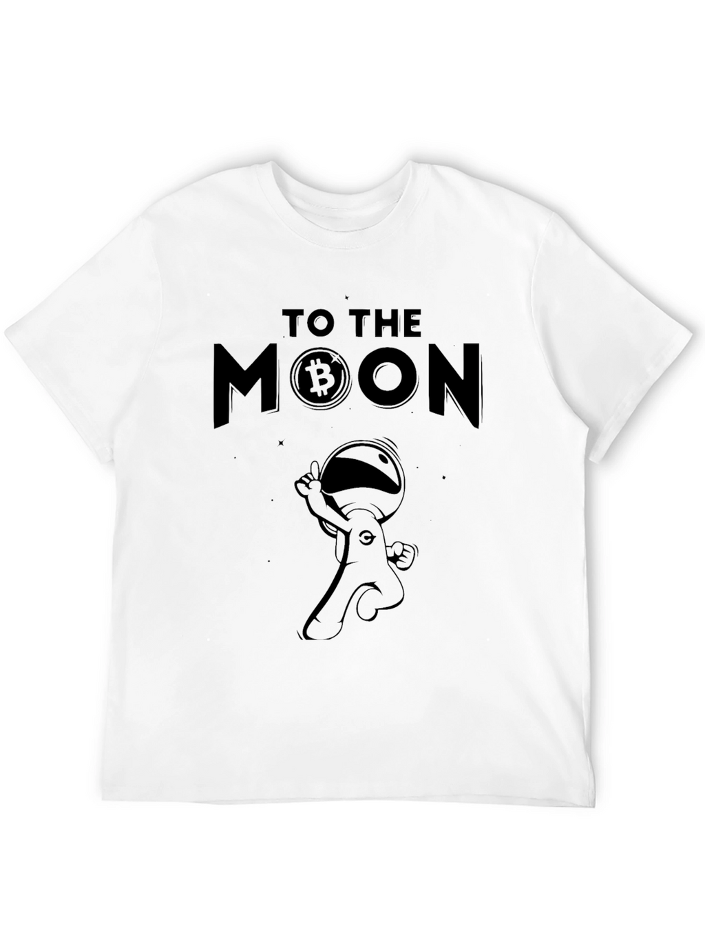 To The Moon Bitcoin Astronaut Black T-Shirt