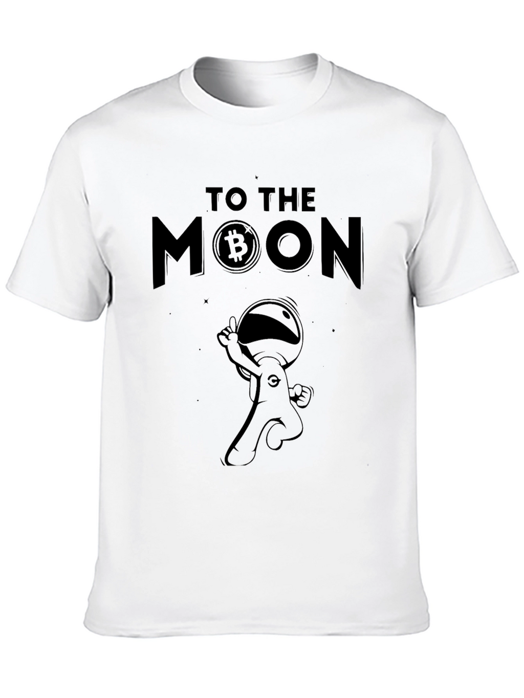 To The Moon Bitcoin Astronaut Black T-Shirt