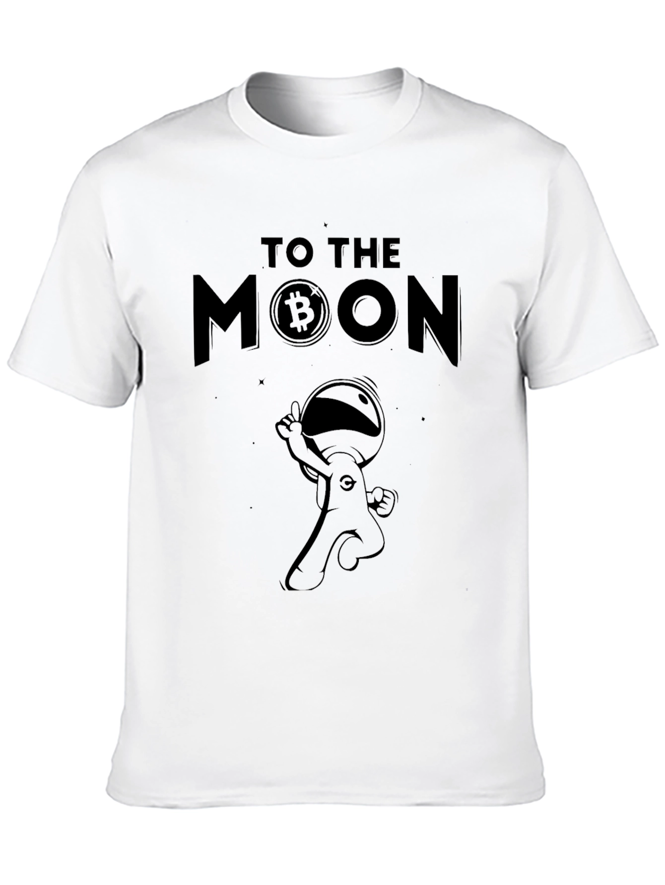 To The Moon Bitcoin Astronaut Black T-Shirt