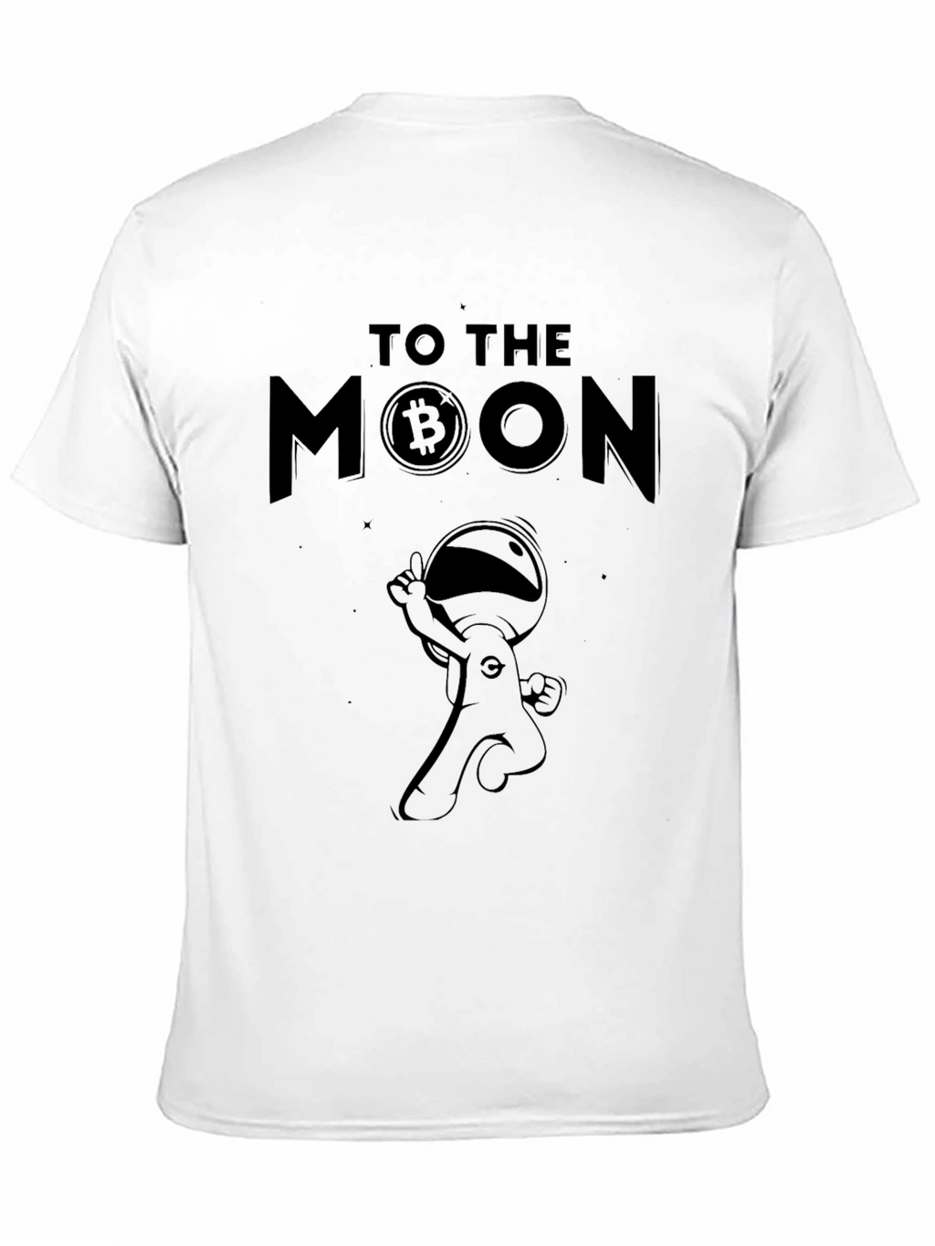 To The Moon Bitcoin Astronaut Black T-Shirt