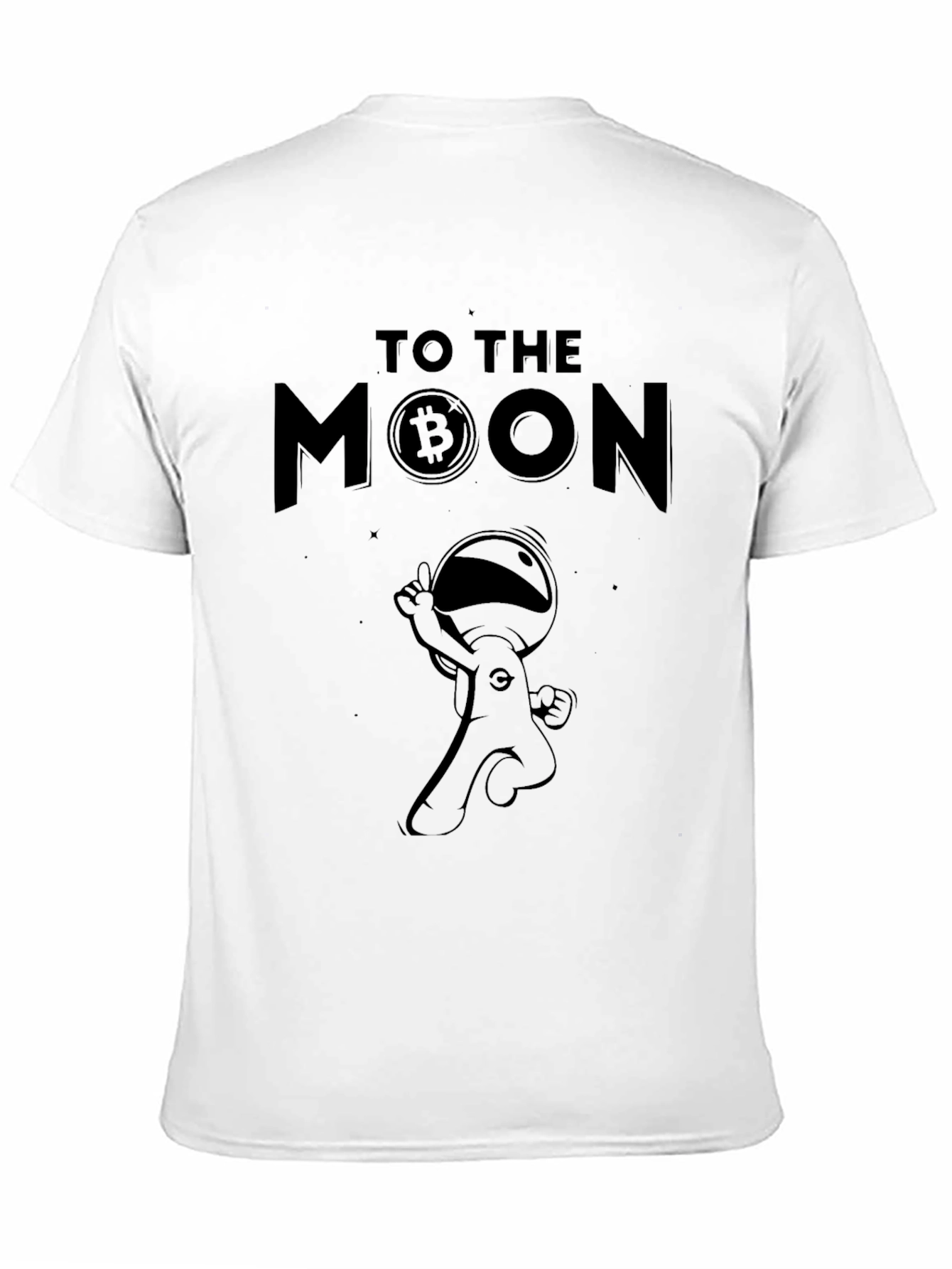 To The Moon Bitcoin Astronaut Black T-Shirt