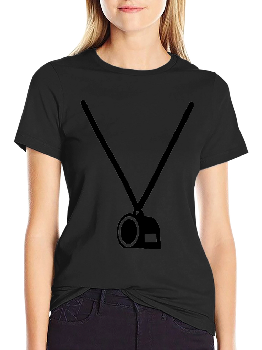 Stylish Black T-Shirt with Camera Graphic