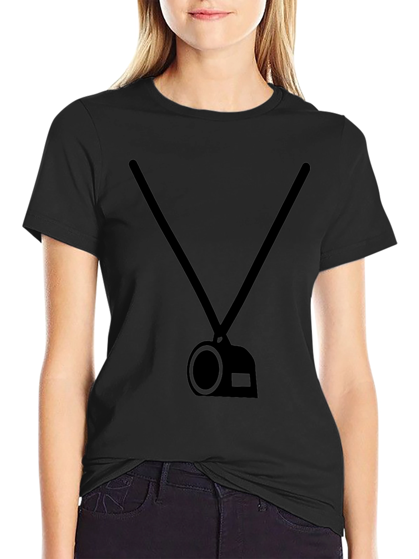 Stylish Black T-Shirt with Camera Graphic