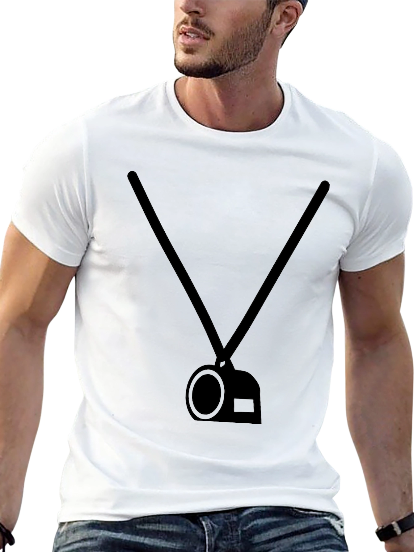 Stylish Black T-Shirt with Camera Graphic