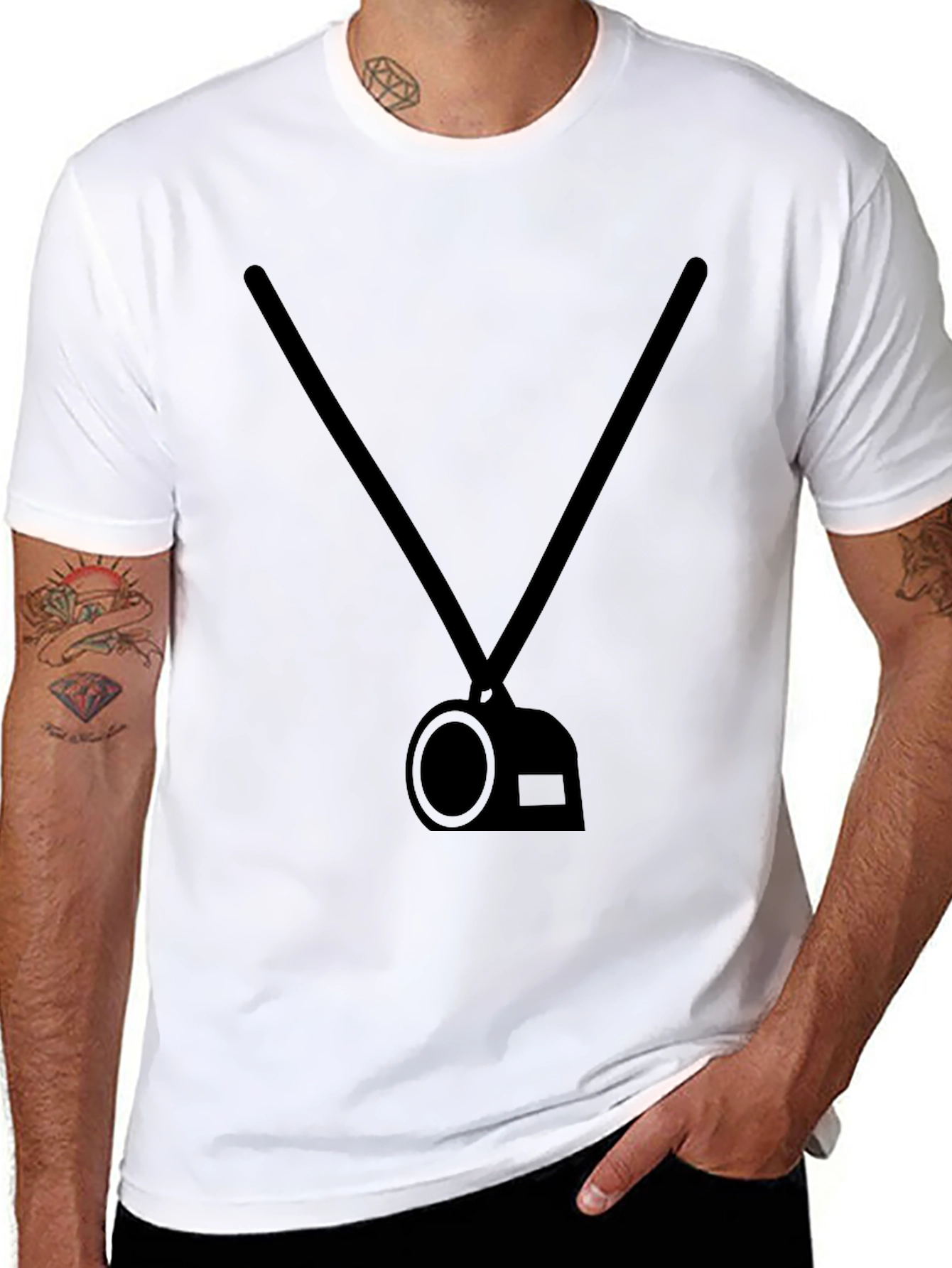 Stylish Black T-Shirt with Camera Graphic