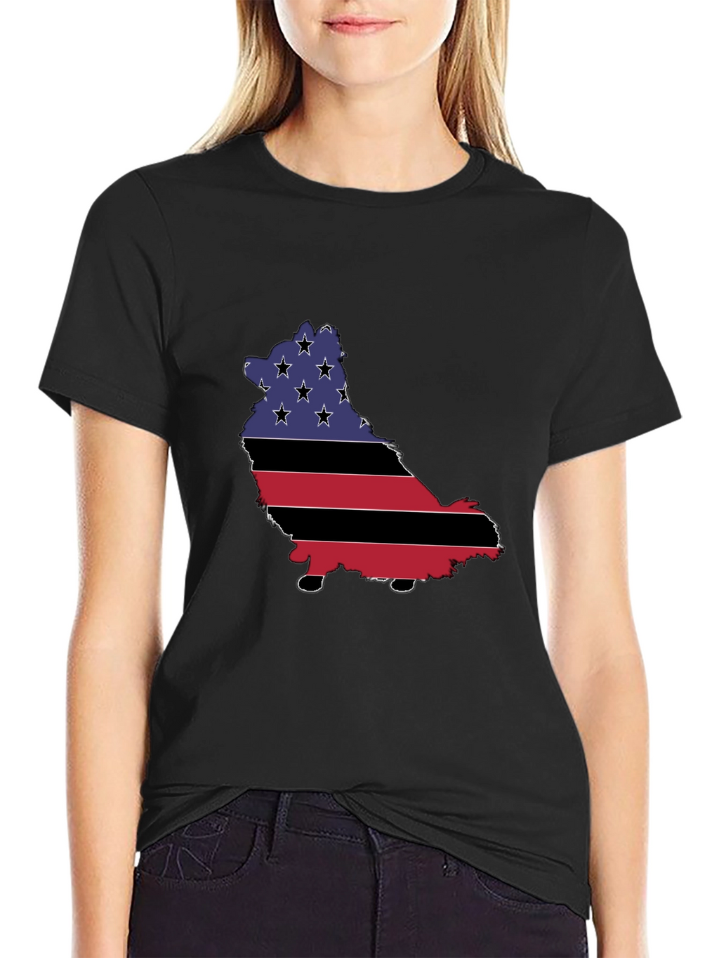 American Flag Dog T-Shirt - Patriotic Pup Pride!