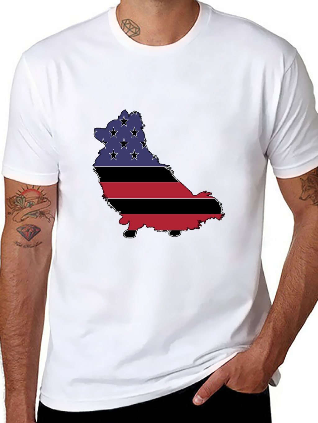American Flag Dog T-Shirt - Patriotic Pup Pride!