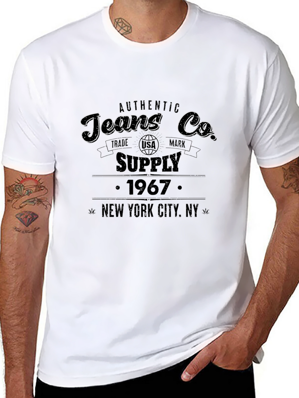 Authentic Jeans Co. 1967 Black Graphic T-Shirt