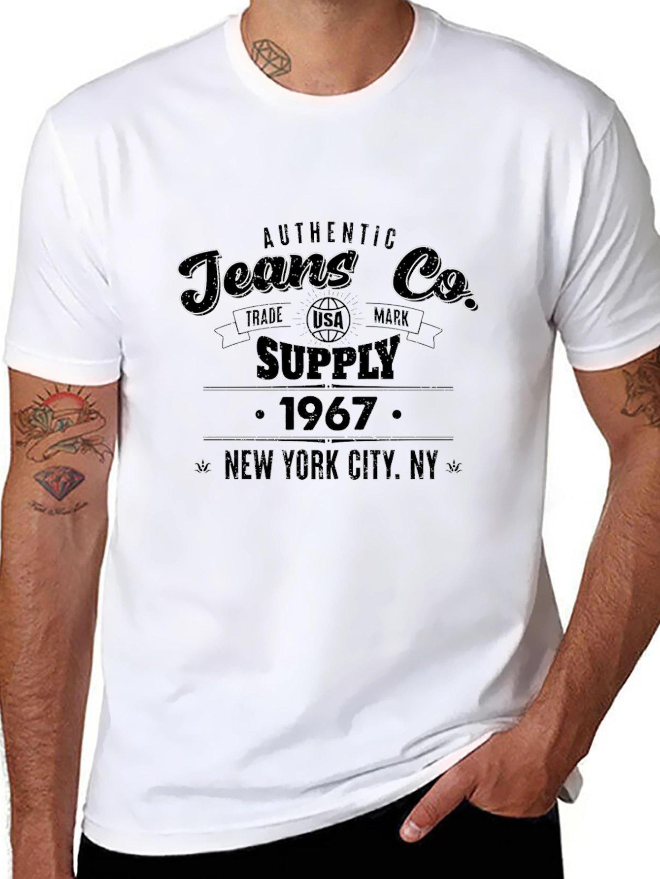 Authentic Jeans Co. 1967 Black Graphic T-Shirt