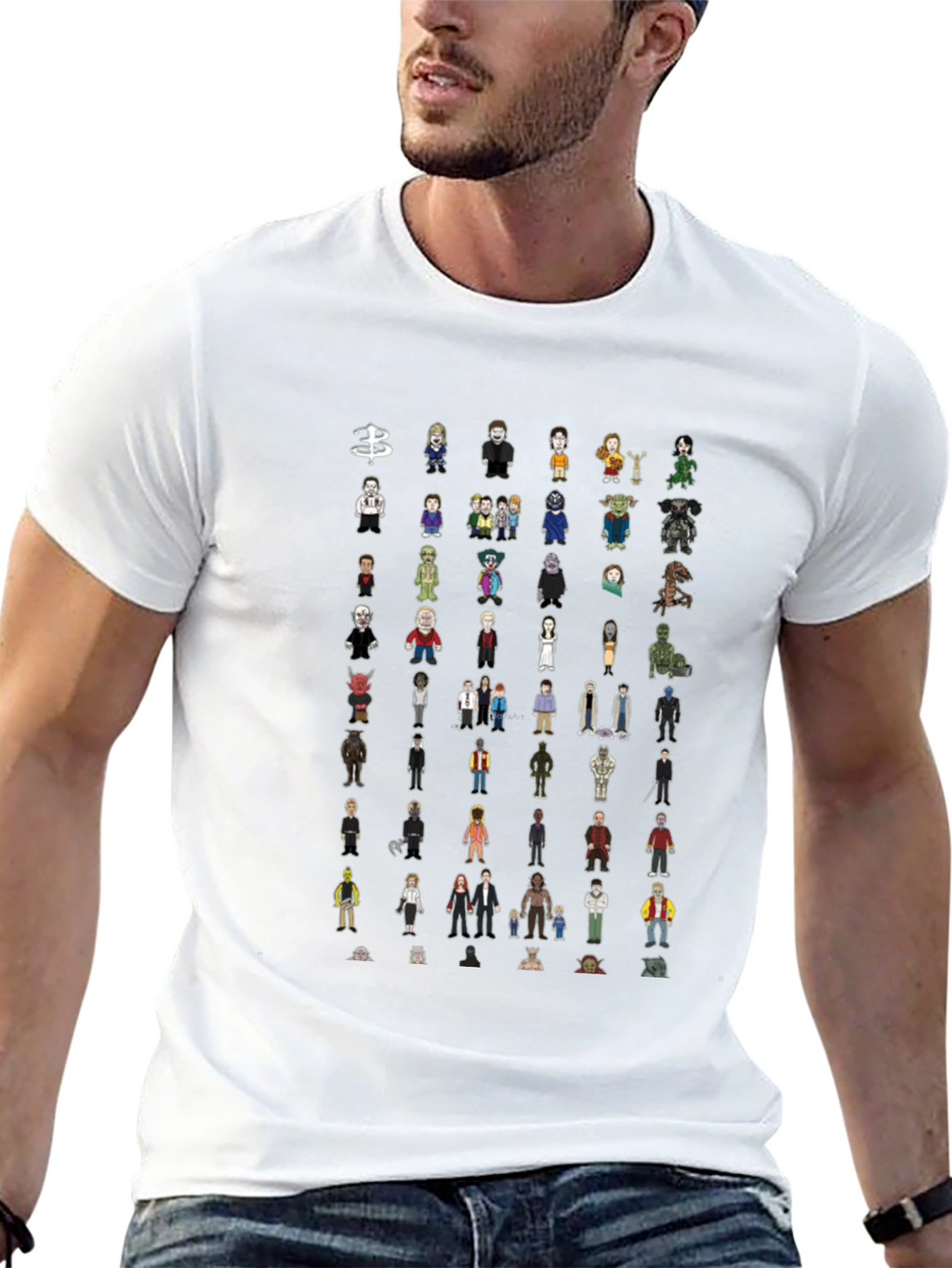 Character Mashup Black T-Shirt