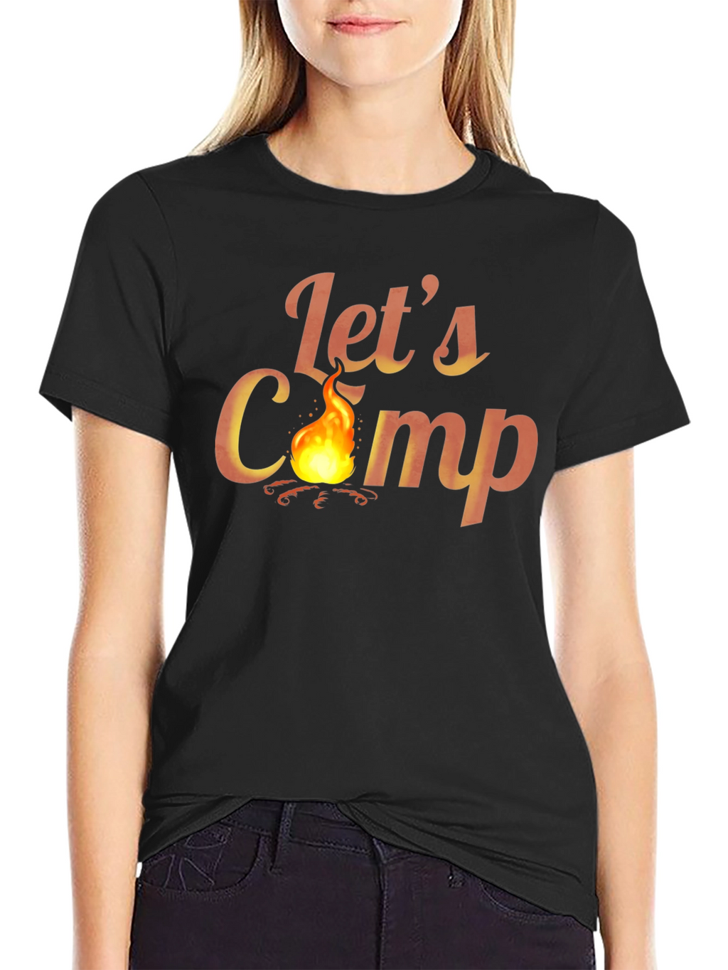 Lets Camp Graphic T-Shirt - Outdoor Adventure Tee