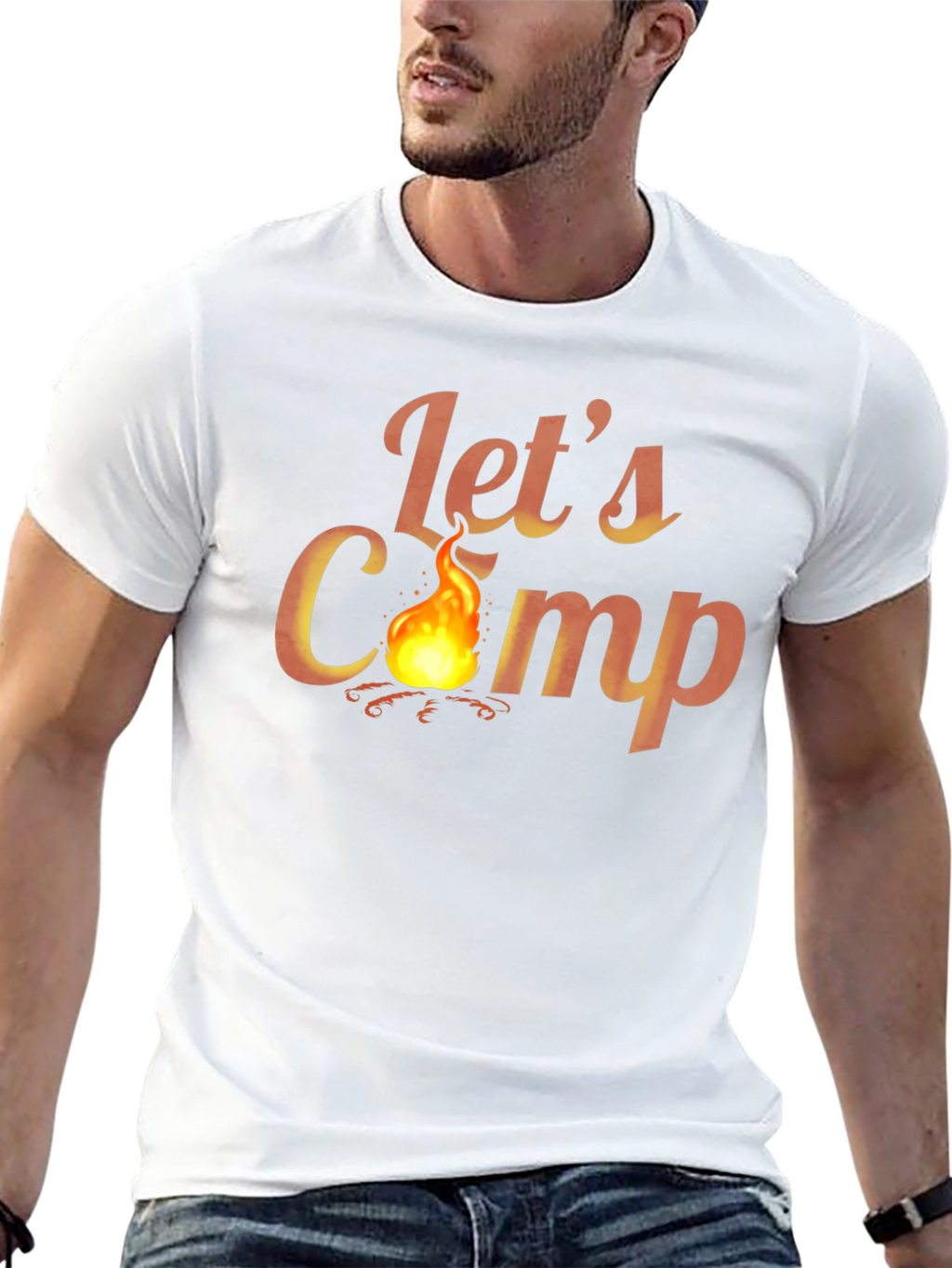 Lets Camp Graphic T-Shirt - Outdoor Adventure Tee