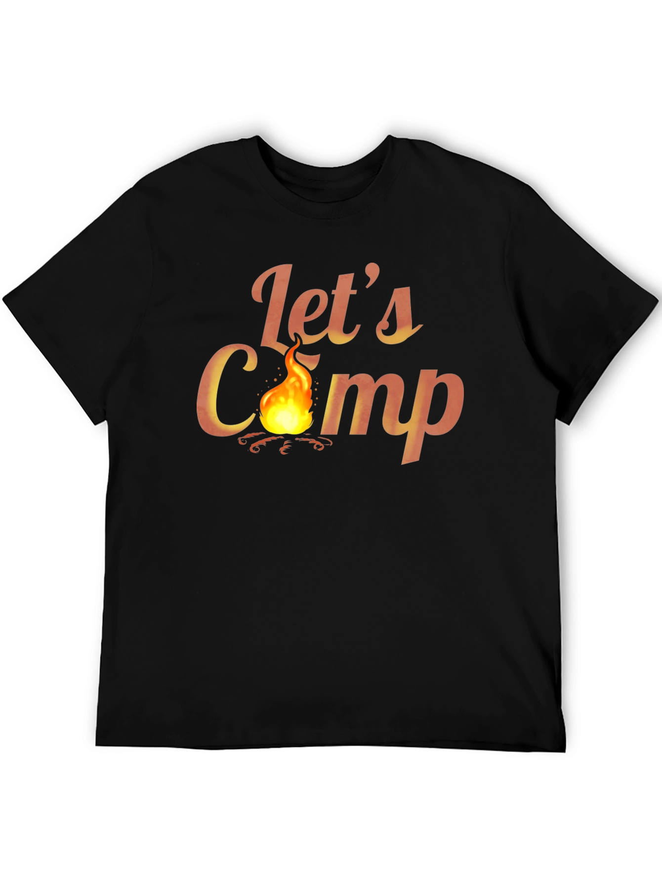 Lets Camp Graphic T-Shirt - Outdoor Adventure Tee