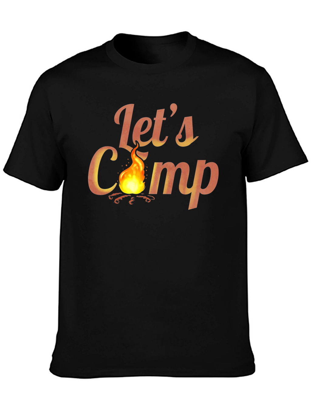 Lets Camp Graphic T-Shirt - Outdoor Adventure Tee