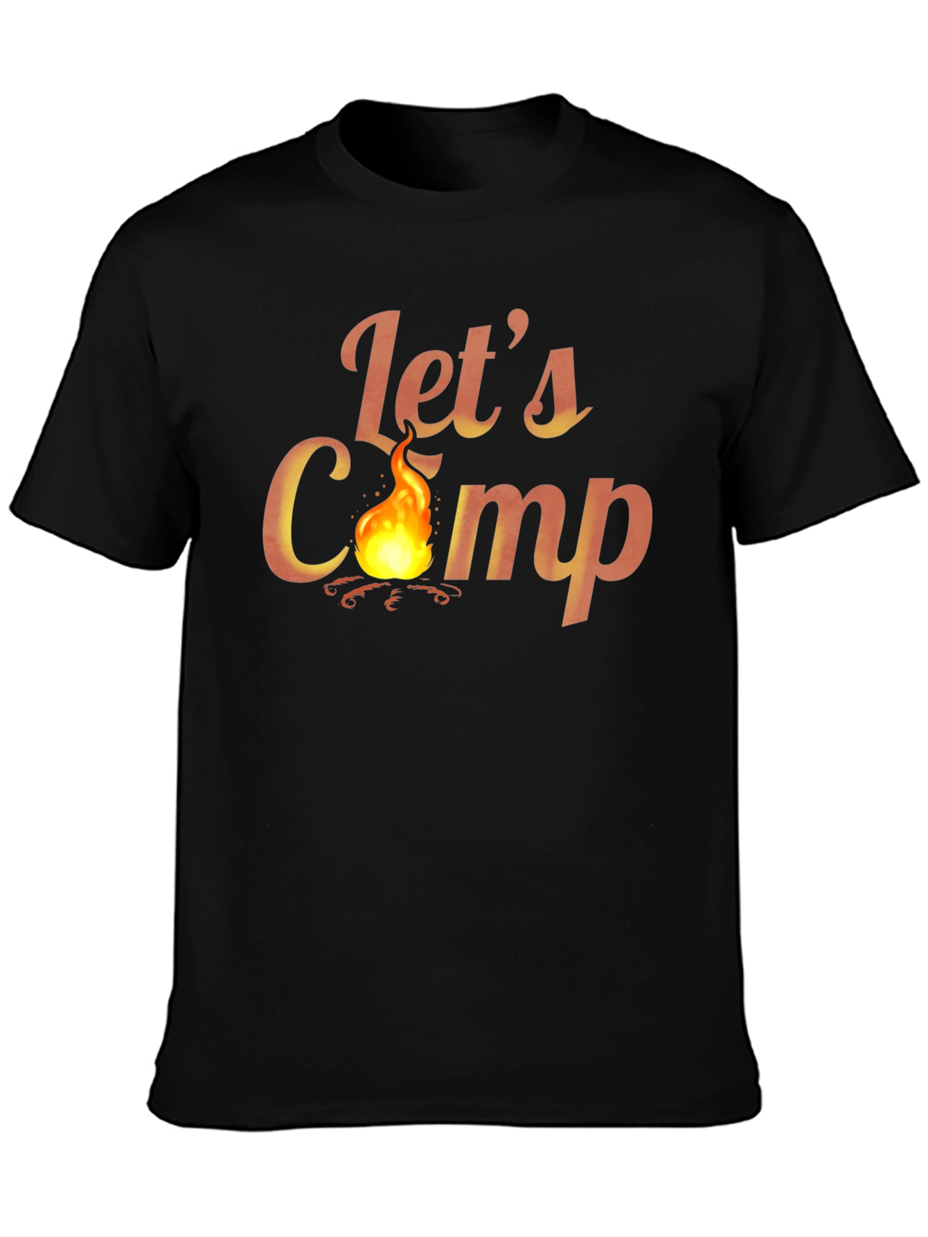 Lets Camp Graphic T-Shirt - Outdoor Adventure Tee