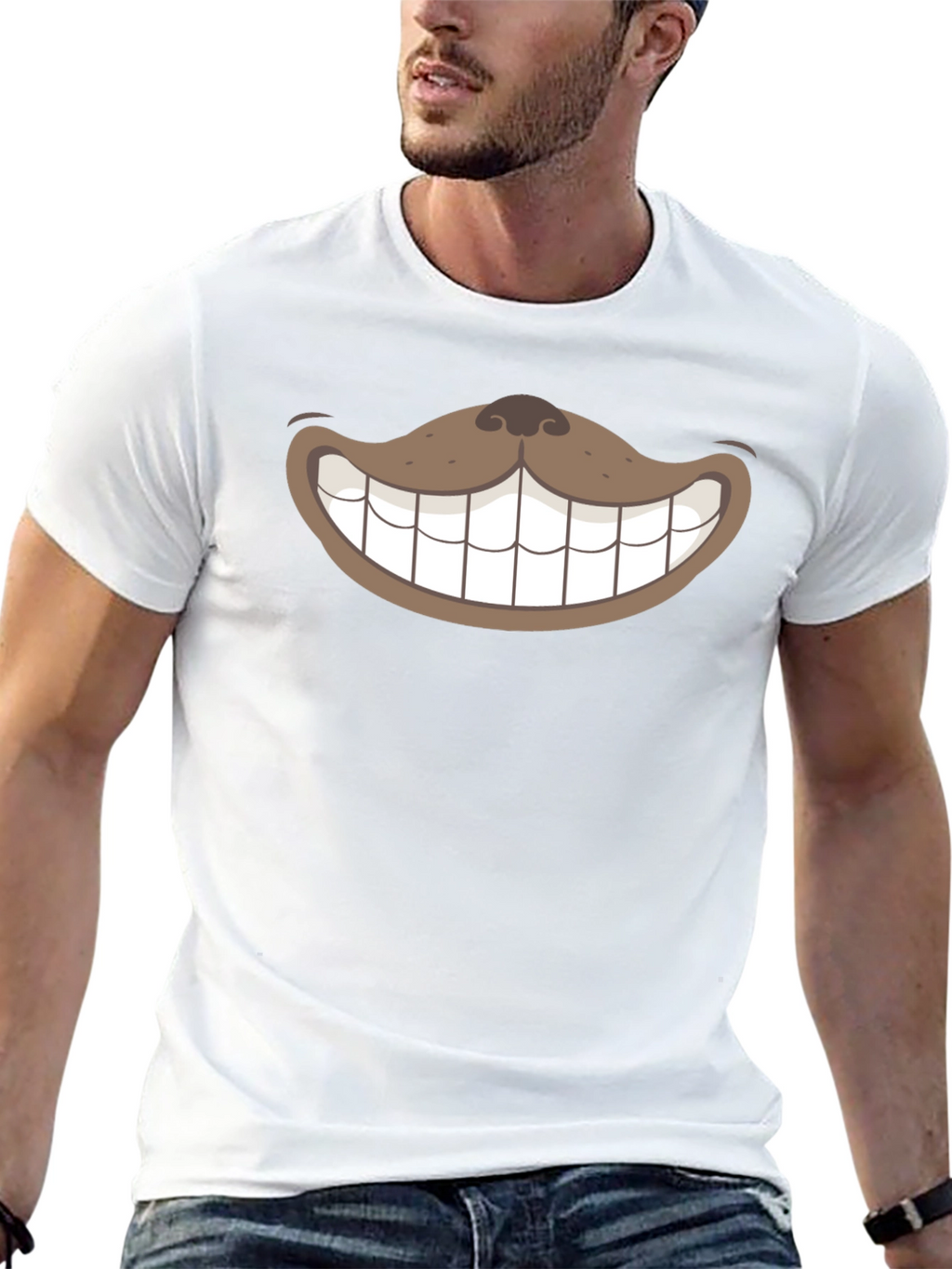 Funny Cheshire Cat Grin Graphic T-Shirt