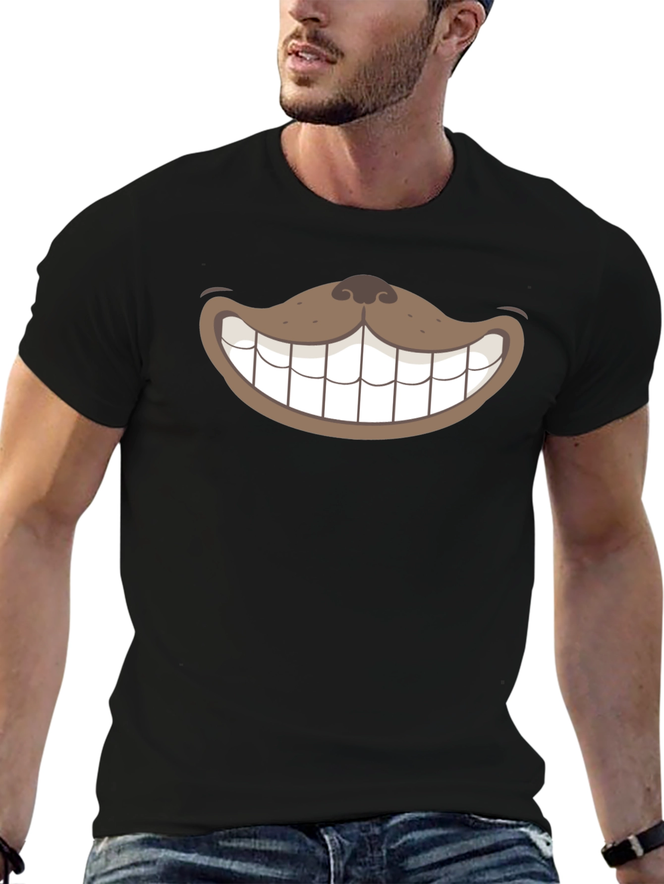 Funny Cheshire Cat Grin Graphic T-Shirt